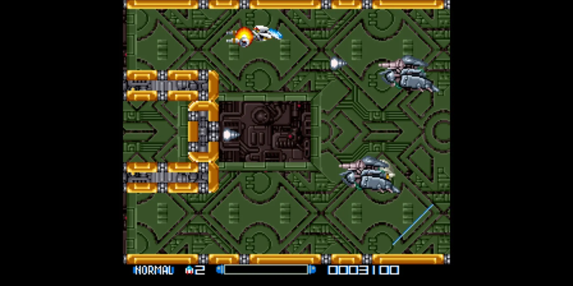 Game bắn máy bay Super R-Type trên SNES - Tàu vũ trụ R-9 Arrowhead