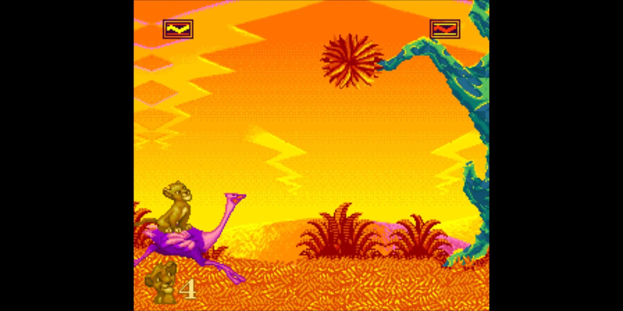 Game The Lion King trên SNES - Cảnh Simba thời trẻ