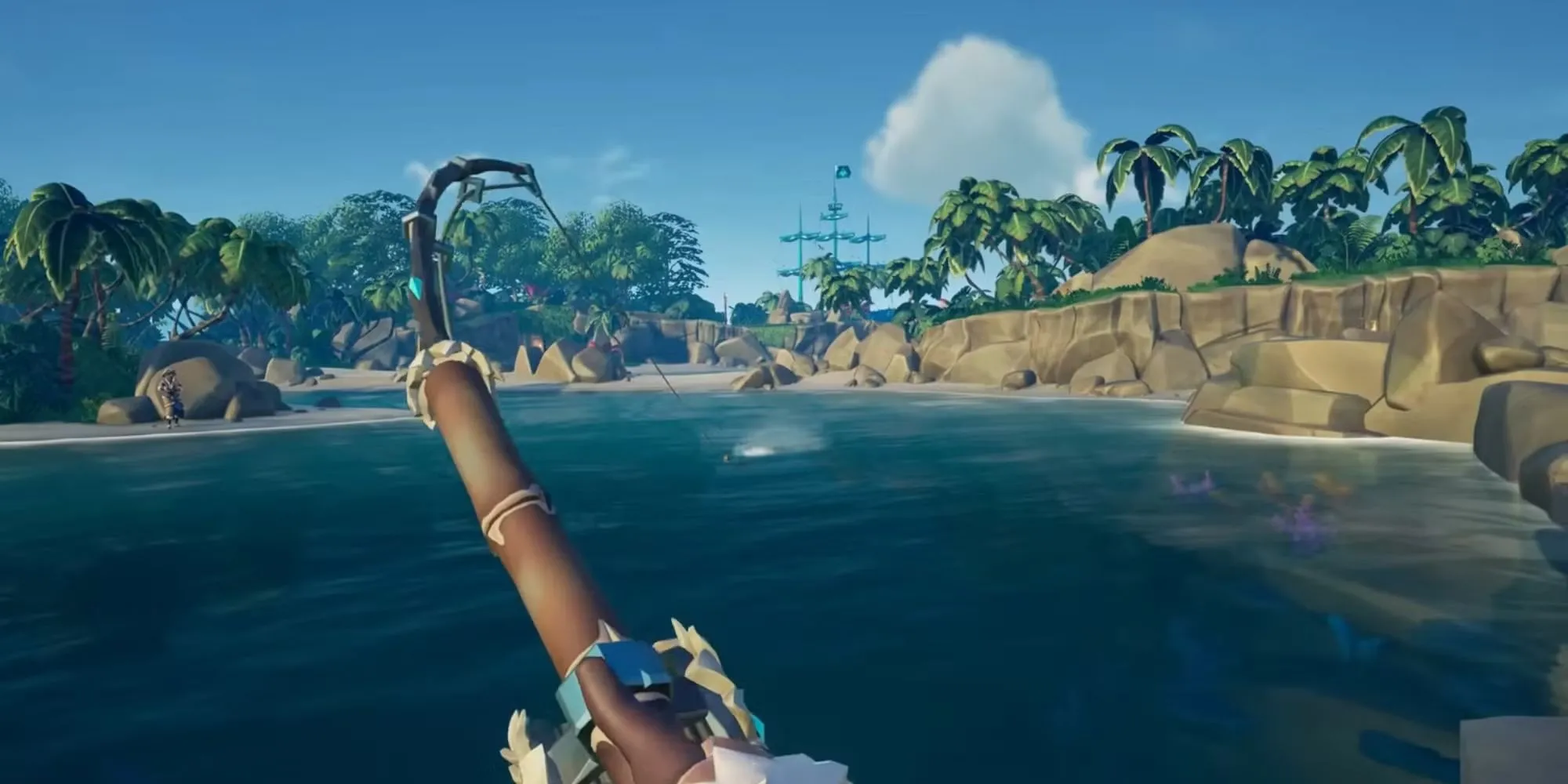 Hình ảnh câu cá trong game phiêu lưu cướp biển Sea of Thieves