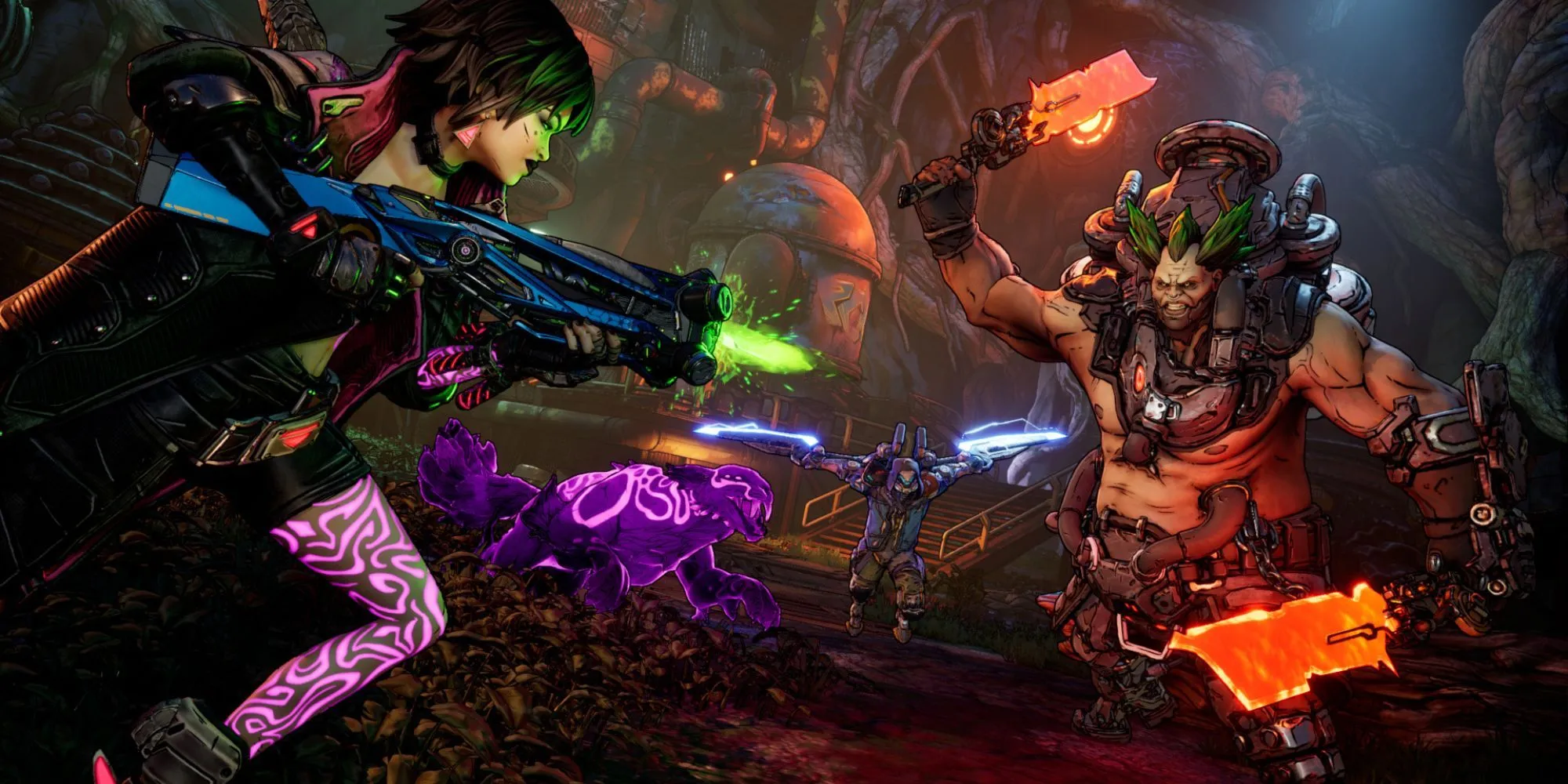 Vex và Rafa chiến đấu với kẻ thù trong Borderlands 4, thể hiện cơ chế combat mới