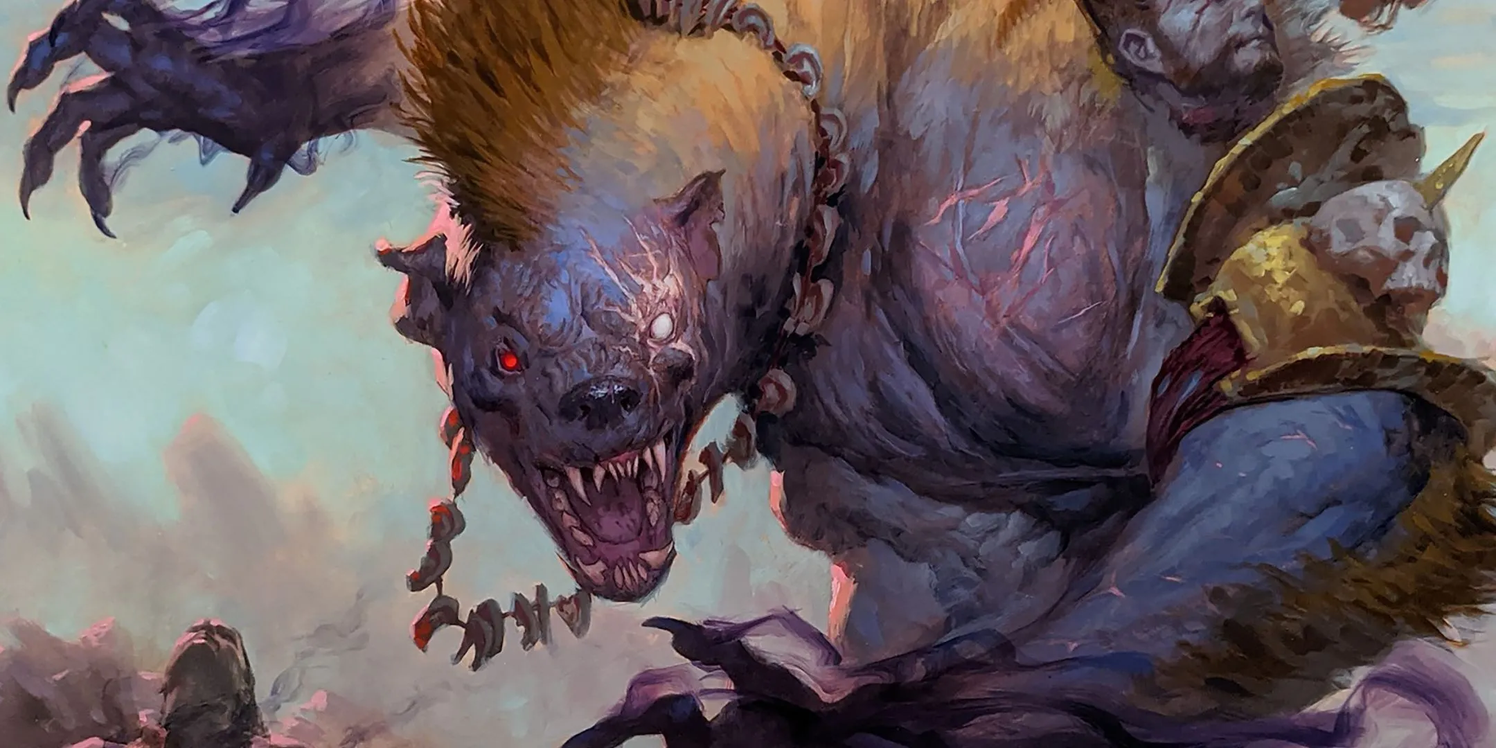 Hình minh họa Dungeons &amp; Dragons về một gnoll tấn công.