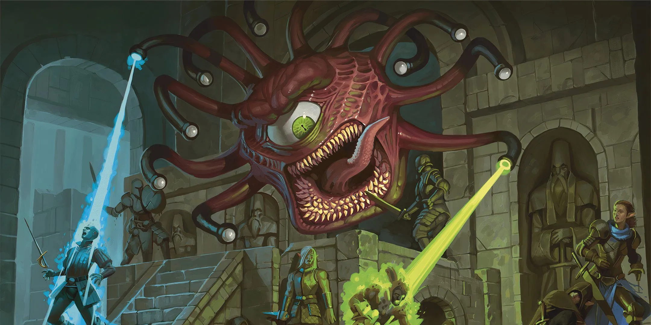 Một con Beholder trong hang ổ của nó trong game Dungeons &amp; Dragons.