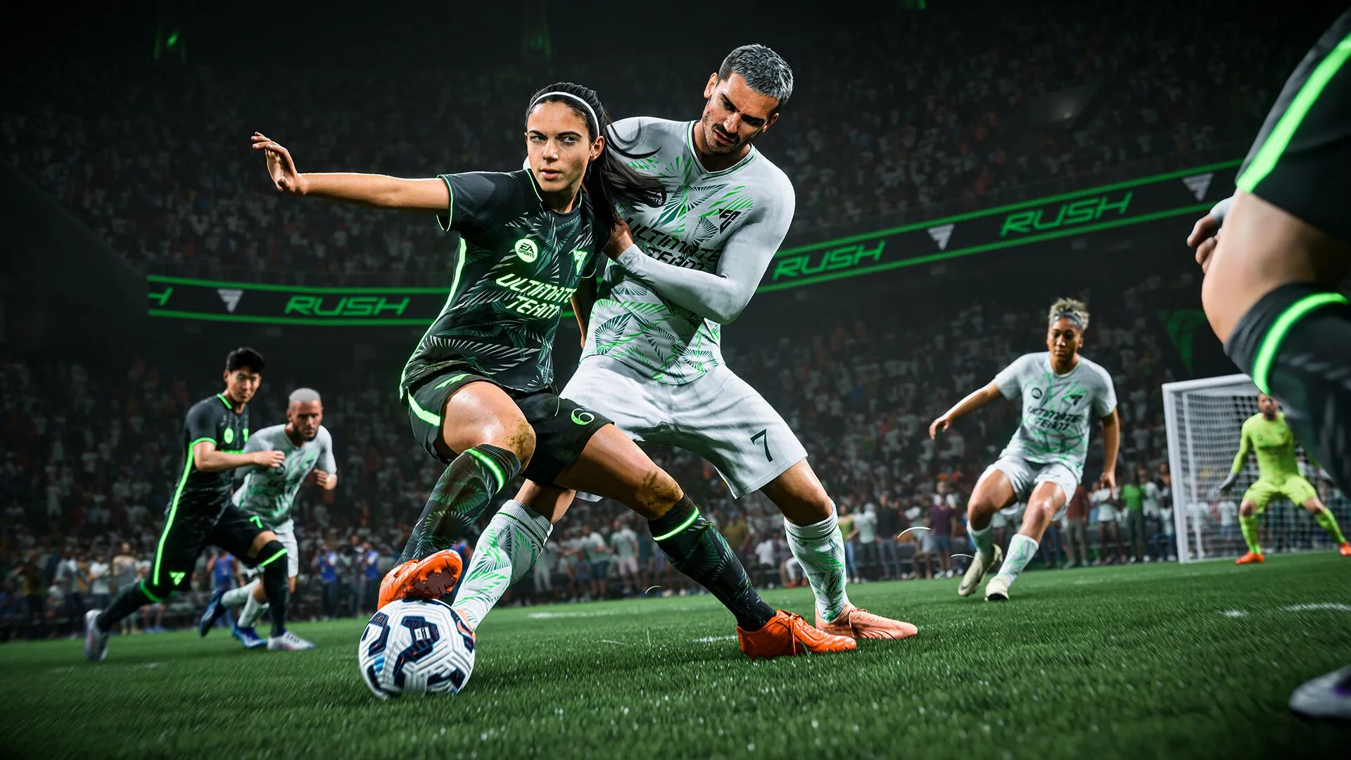 Ảnh bìa chính thức của EA SPORTS FC 26 với Jude Bellingham và Jamal Musiala, biểu tượng cho thế hệ cầu thủ tương lai.