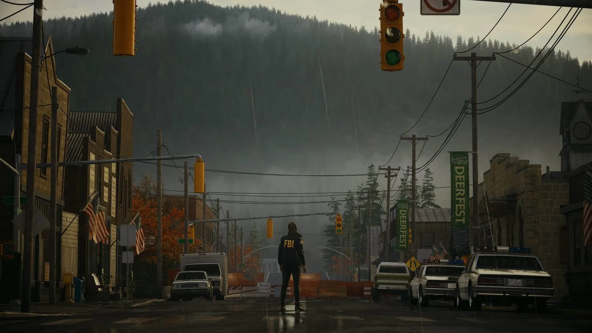 Ảnh chụp màn hình game Alan Wake 2: Minh họa đồ họa ấn tượng và kỹ thuật chuyển đổi thế giới