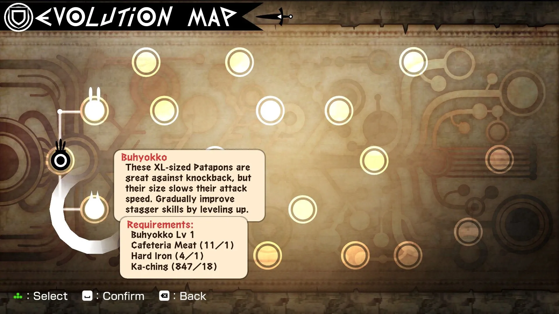 Bản đồ tiến hóa (Evolution Map) cho phép tạo Rarepon và tối ưu hóa thuộc tính