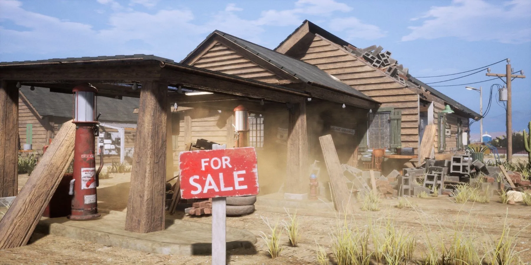 Bên trong cửa hàng tiện lợi của Gas Station Simulator, chuẩn bị đối phó với khách hàng zombie