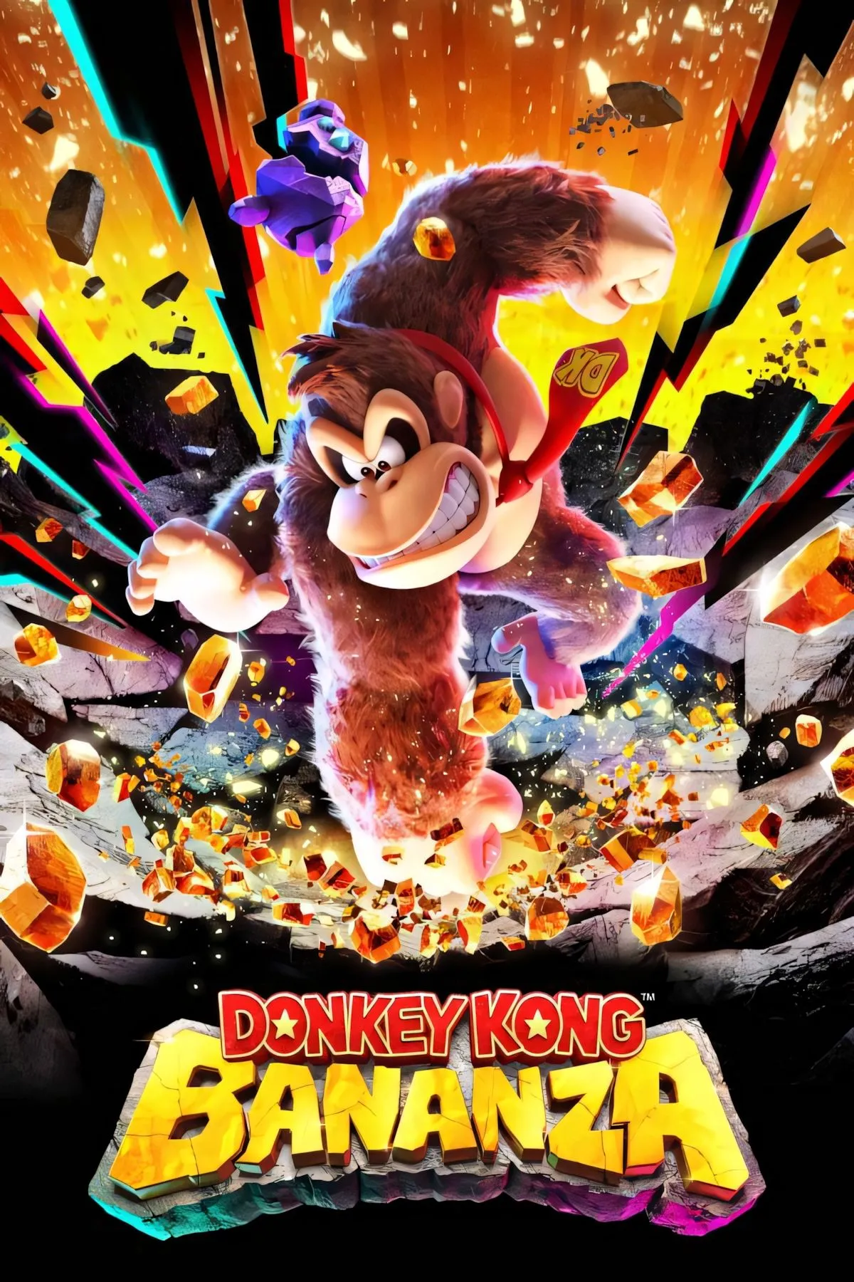 Bìa game chính thức của Donkey Kong Bananza sắp ra mắt trên Nintendo Switch 2