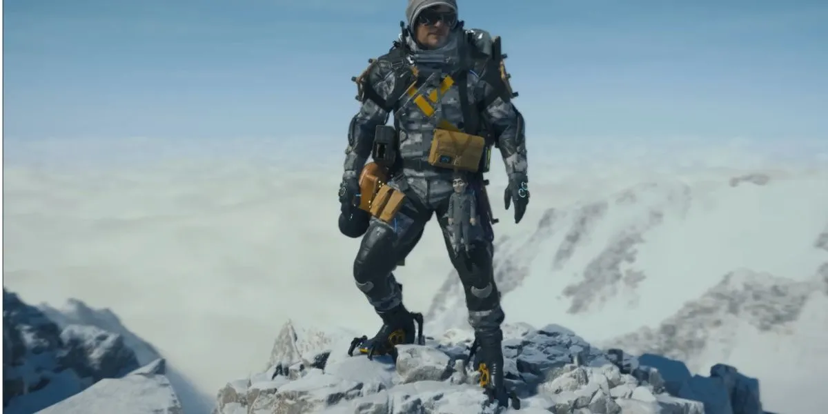 Bộ Suit Kẻ Ô Vuông trong Death Stranding 2: On the Beach, cung cấp khả năng ngụy trang tốt trên tuyết, băng và các con đường nhựa.