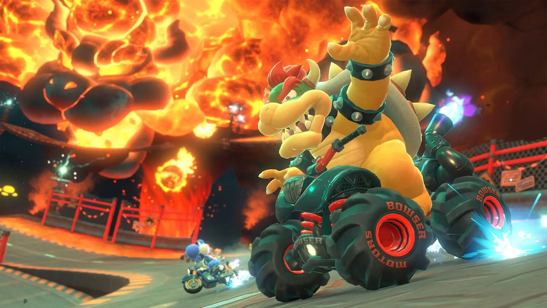 Bowser Phun Lửa trên đường đua Mario Kart World