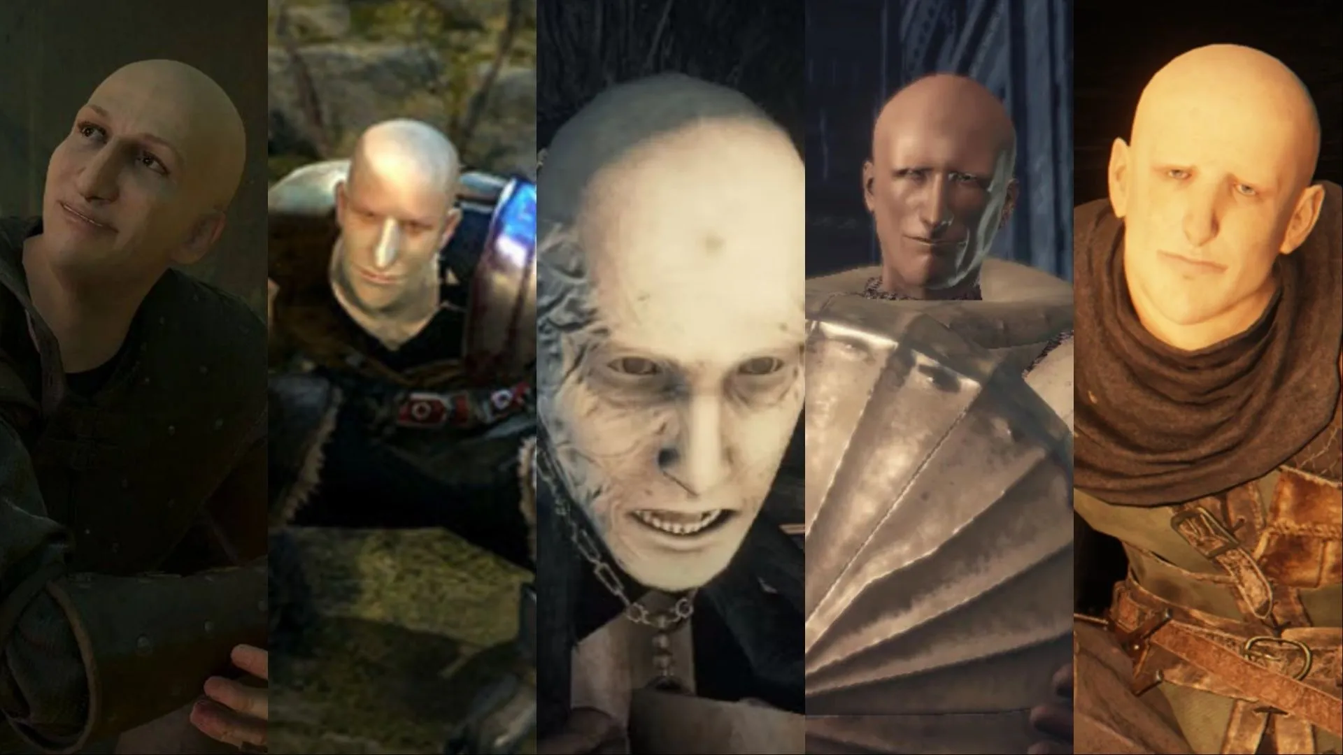 Các phiên bản khác nhau của nhân vật Patches xuất hiện trong nhiều game Soulsborne của FromSoftware