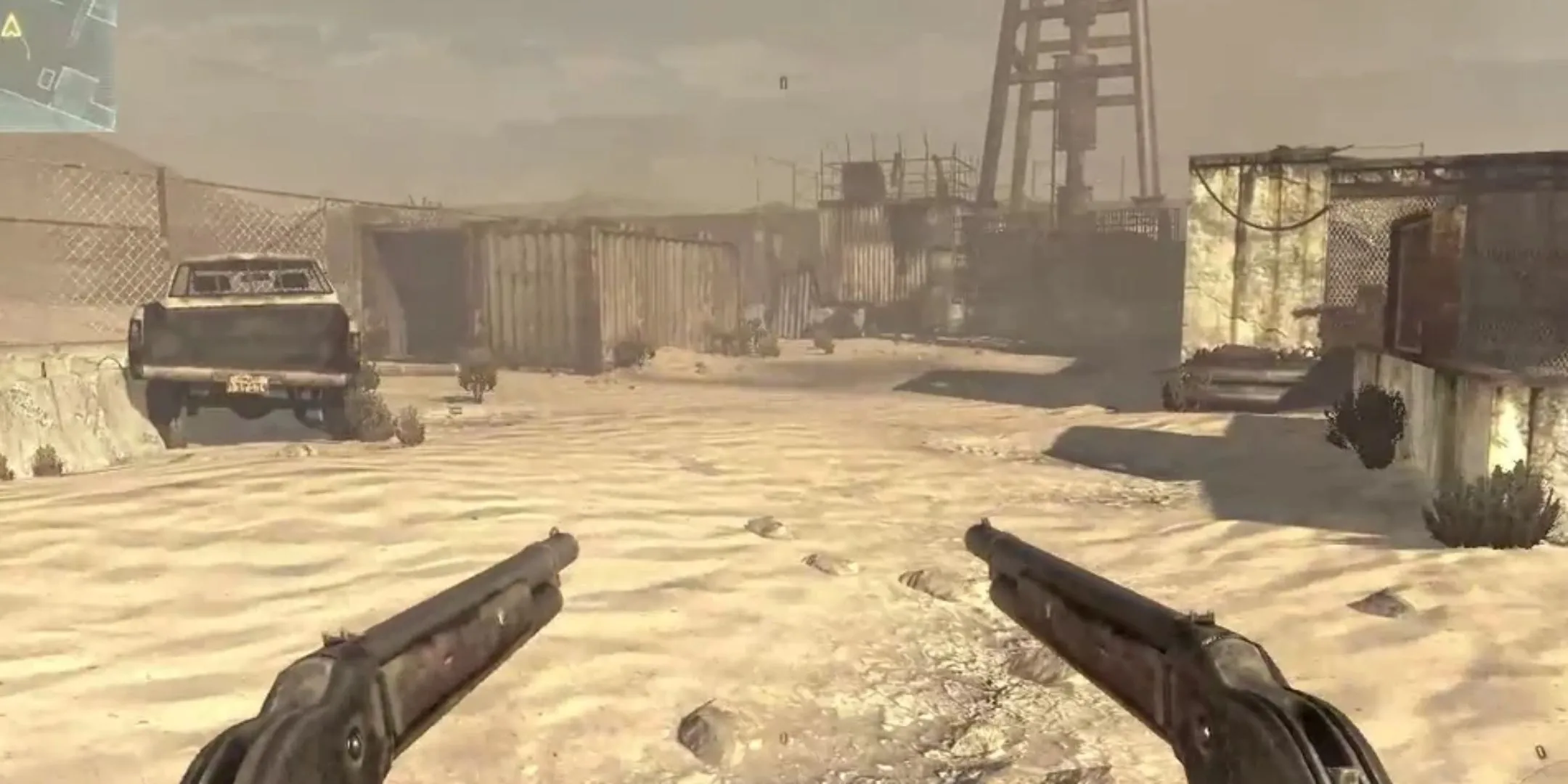 Game thủ đang cầm hai khẩu Model 1887 trong Call of Duty Modern Warfare 2, ví dụ về vũ khí bị lạm dụng