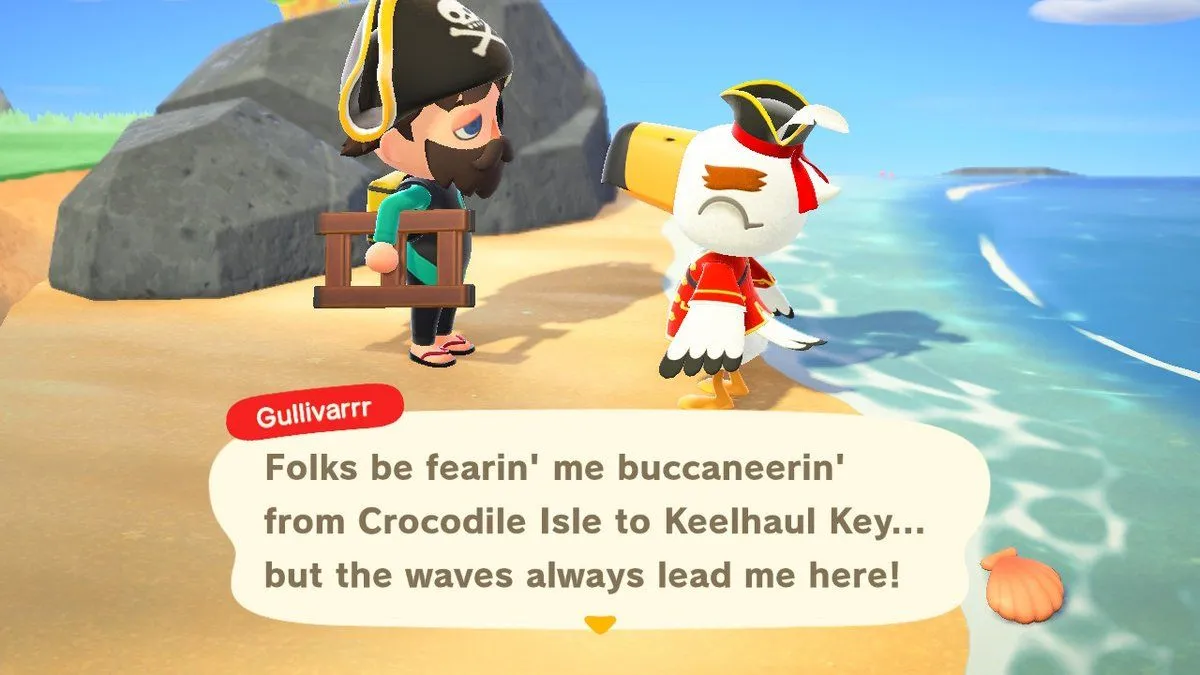 Gullivarrr đề cập đến Đảo Cá Sấu (Crocodile Isle), một địa danh nổi tiếng trong các game Donkey Kong Country, trong Animal Crossing: New Horizons