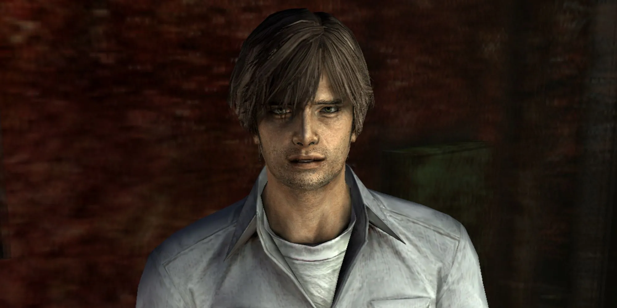 Henry Townshend với biểu cảm sợ hãi trong Silent Hill 4 The Room