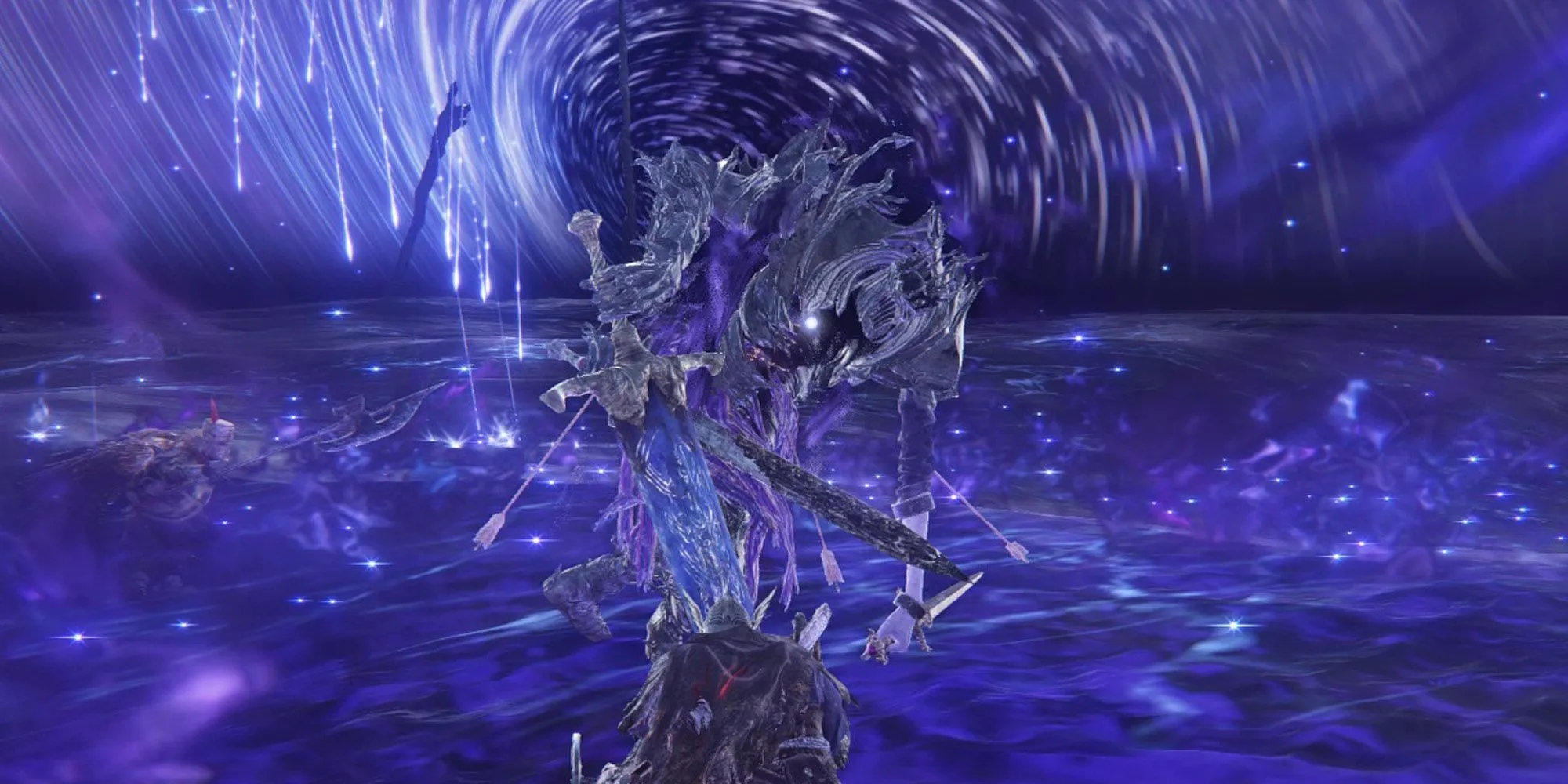 Heolstor the Nightlord, trùm cuối Elden Ring Nightreign, với vẻ ngoài uy nghi, thể hiện sức mạnh áp đảo và đa dạng hiệu ứng.