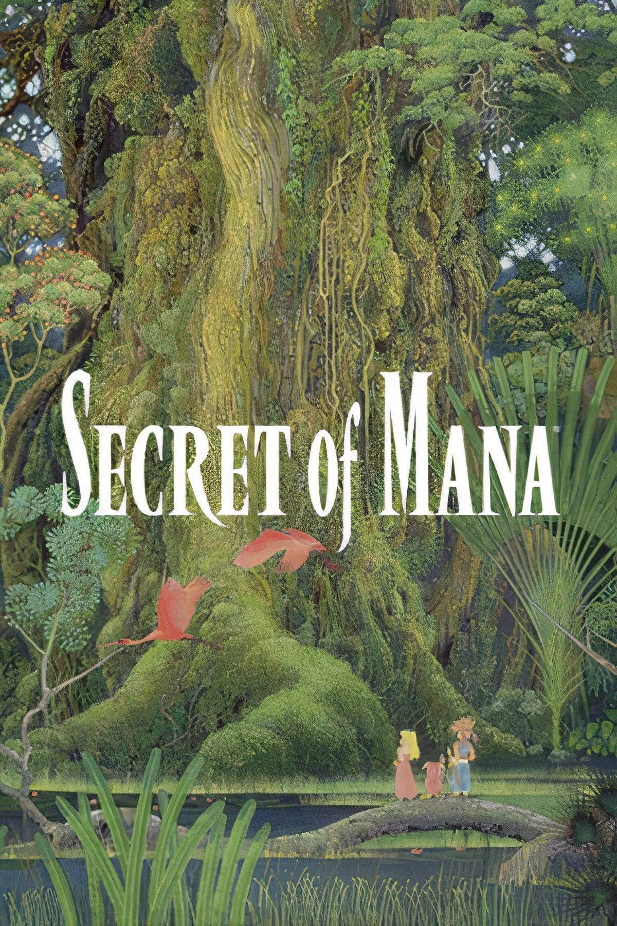 Hình ảnh tổng hợp các cảnh trong game nhập vai cổ điển Secret of Mana trên SNES.