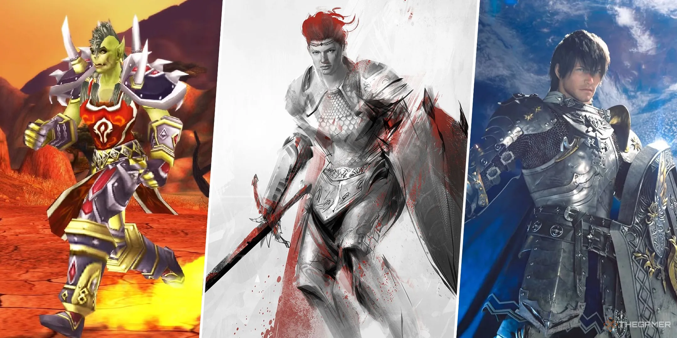 Hình ảnh tổng hợp các tựa game MMORPG lớn như World of Warcraft Classic, Guild Wars 2 và Final Fantasy XIV, đại diện cho thể loại game online