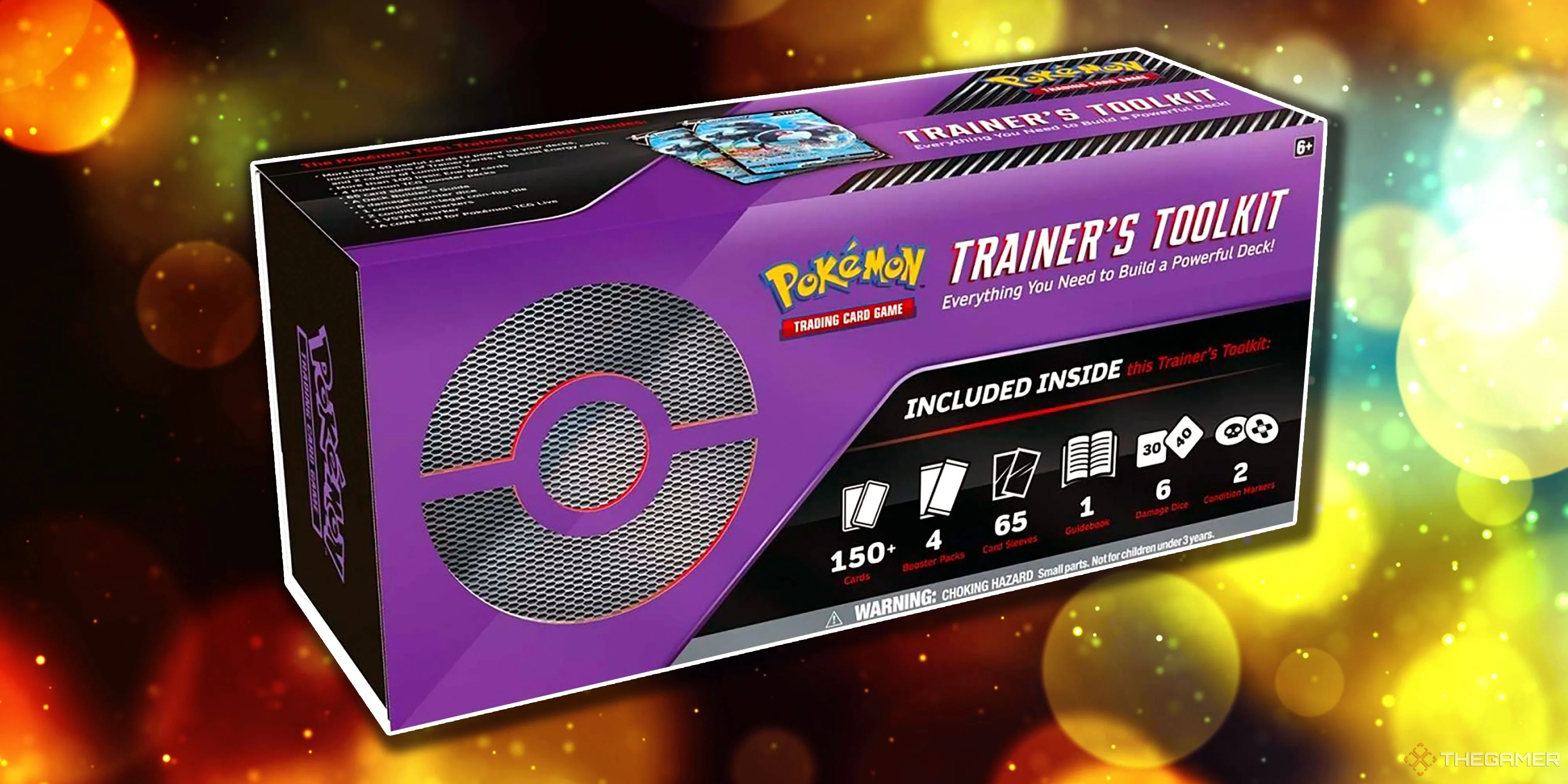 Hộp Pokemon TCG Trainer's Toolkit 2022 màu tím nổi bật chứa thẻ Lumineon V