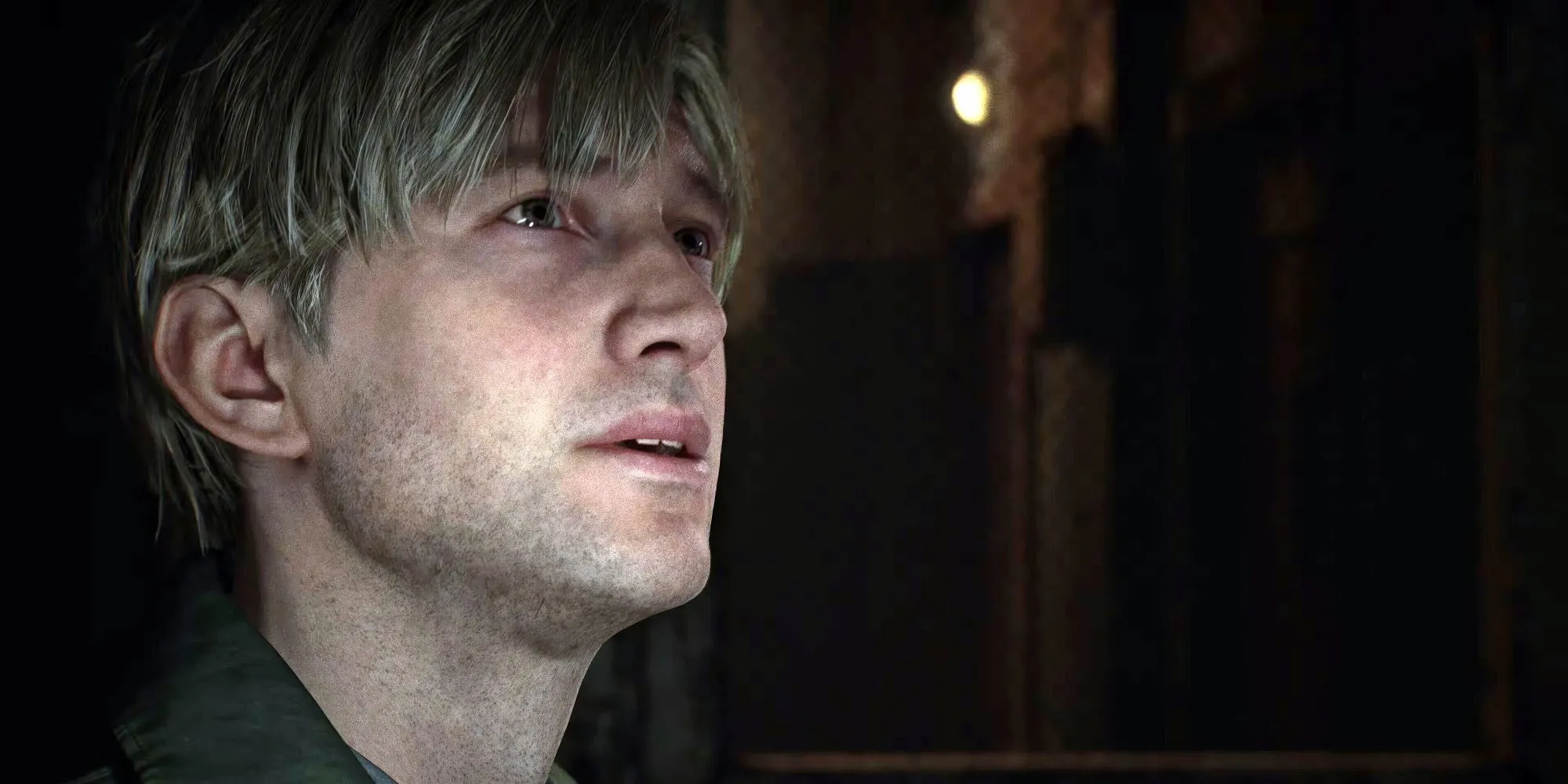 James Sunderland nhìn lên trong một khoảnh khắc tĩnh lặng ở Silent Hill 2
