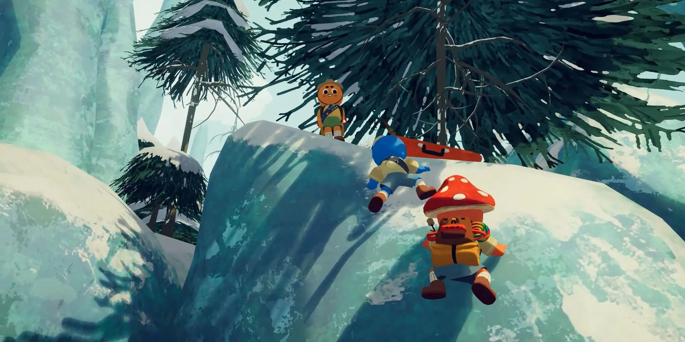 Khu vực băng giá đầy thử thách trong game PEAK