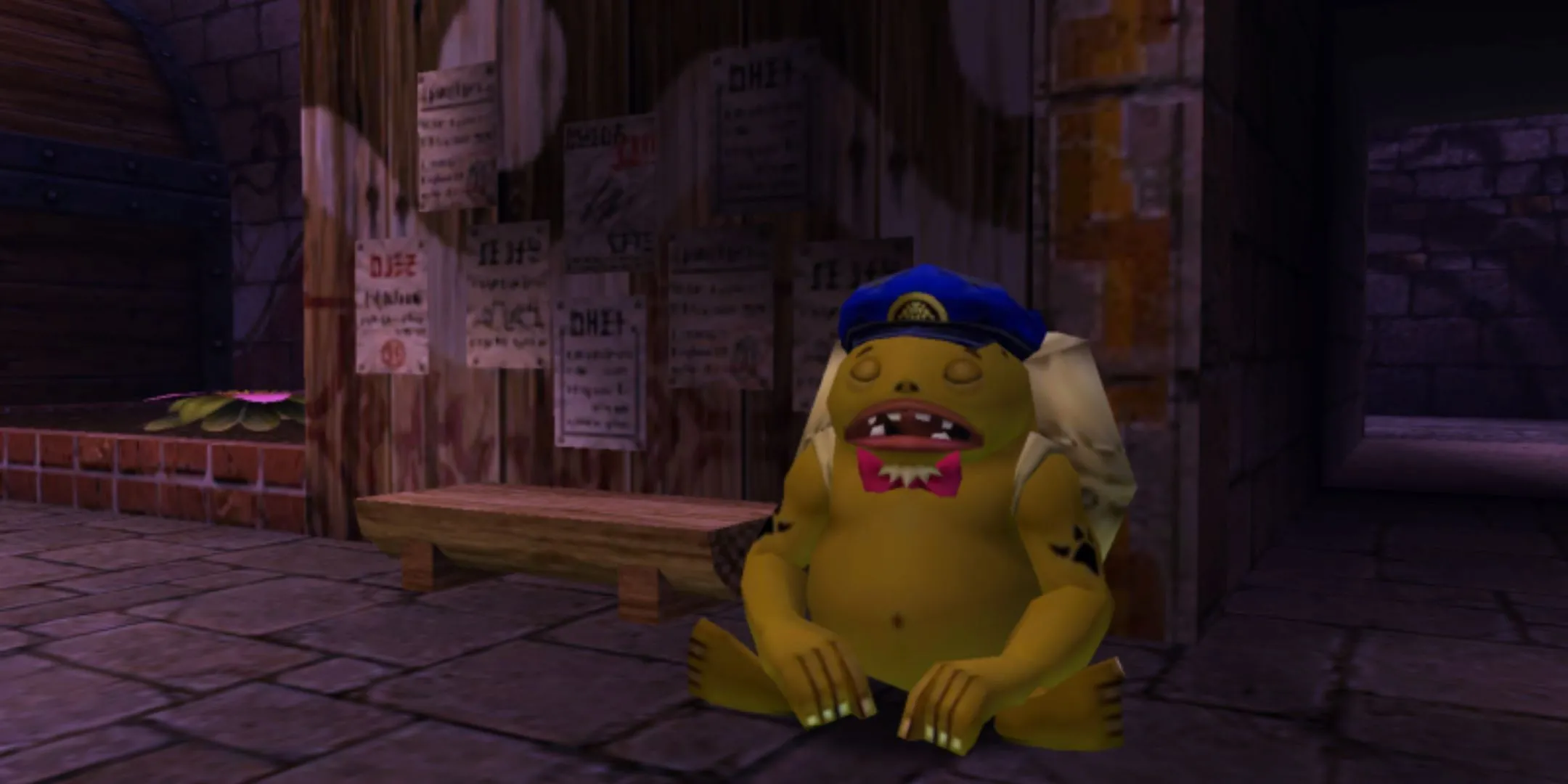 Link biến thành Goron và ngủ ngoài trời trong The Legend of Zelda Majora's Mask