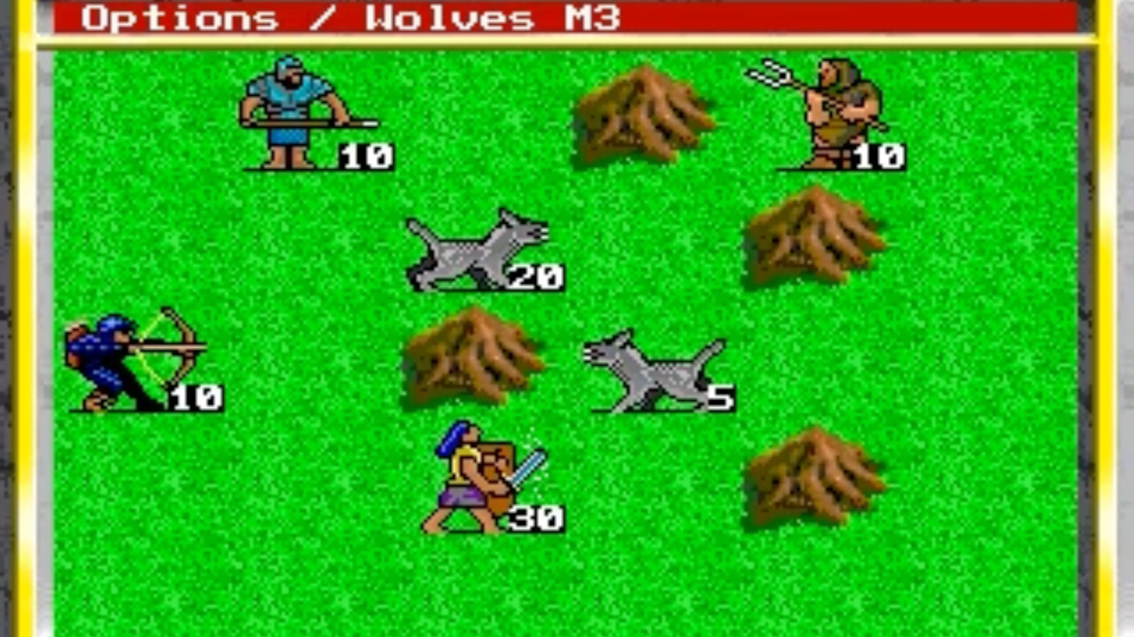 Màn hình lựa chọn nhân vật hoặc bắt đầu game trong King's Bounty