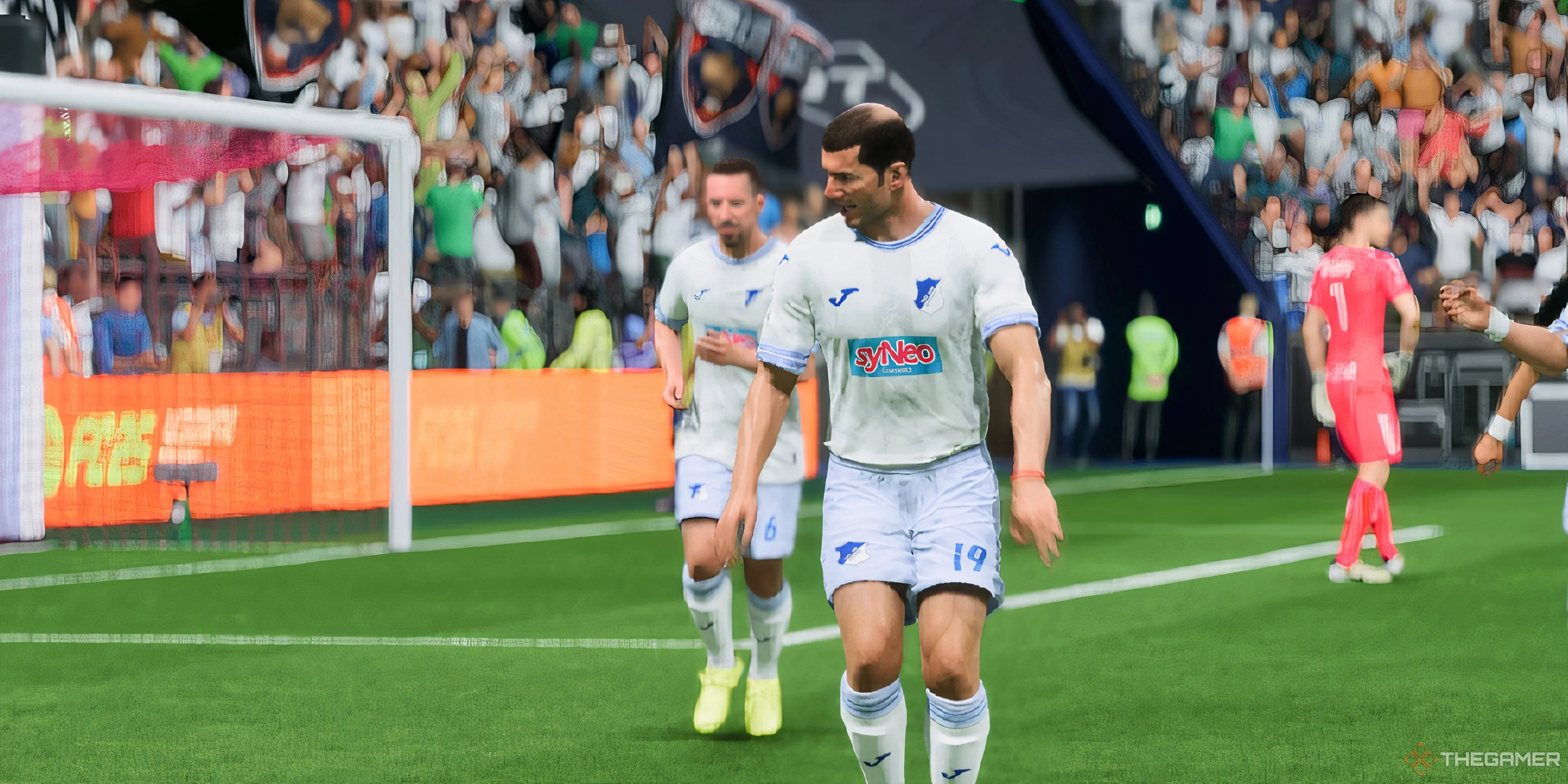 Một cầu thủ ăn mừng sau khi ghi bàn trong EA Sports FC 25, bối cảnh phổ biến cho hành động &quot;quăng game&quot; (rage quitting)