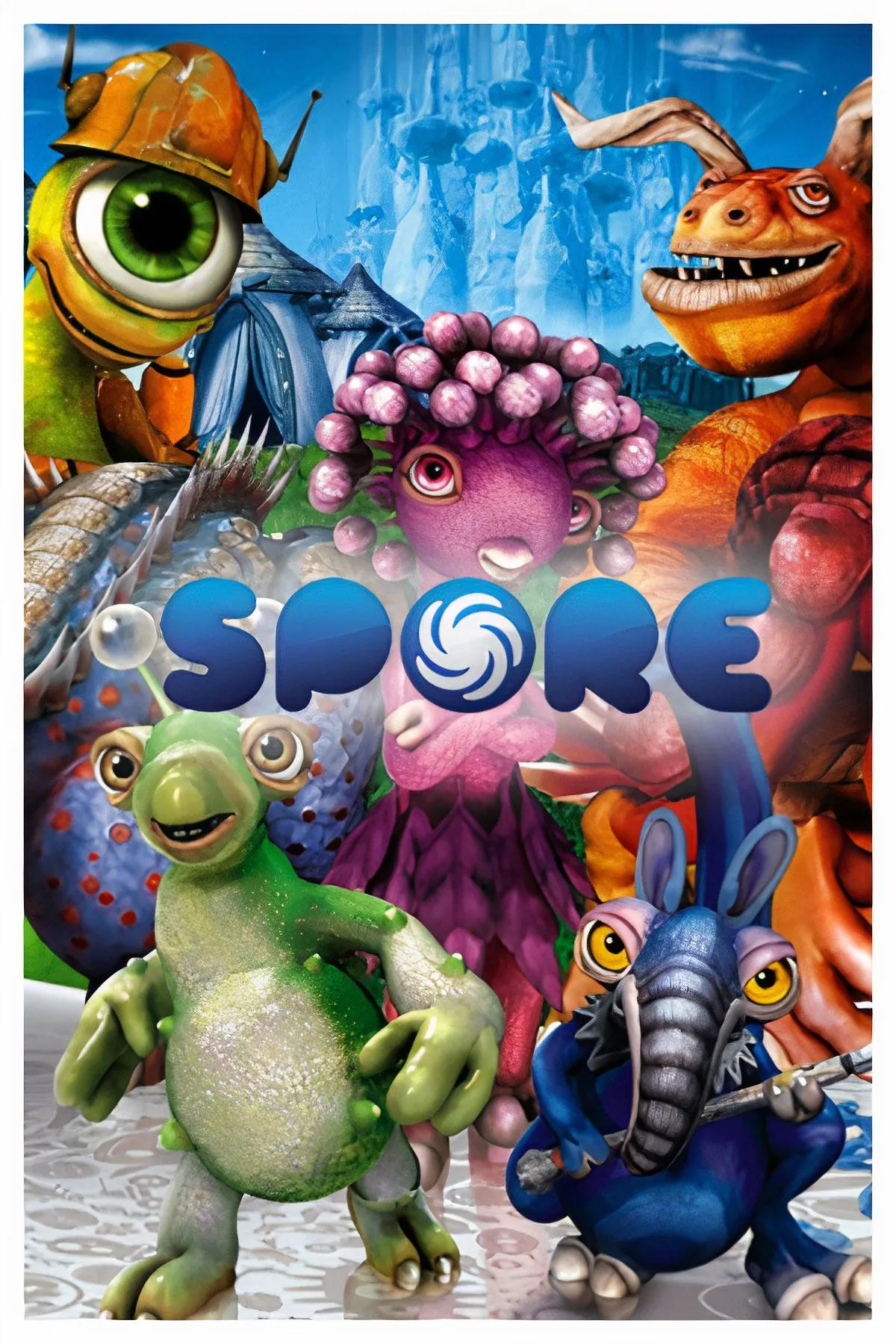 Một sinh vật tùy chỉnh độc đáo được tạo ra trong trình chỉnh sửa sinh vật của game Spore