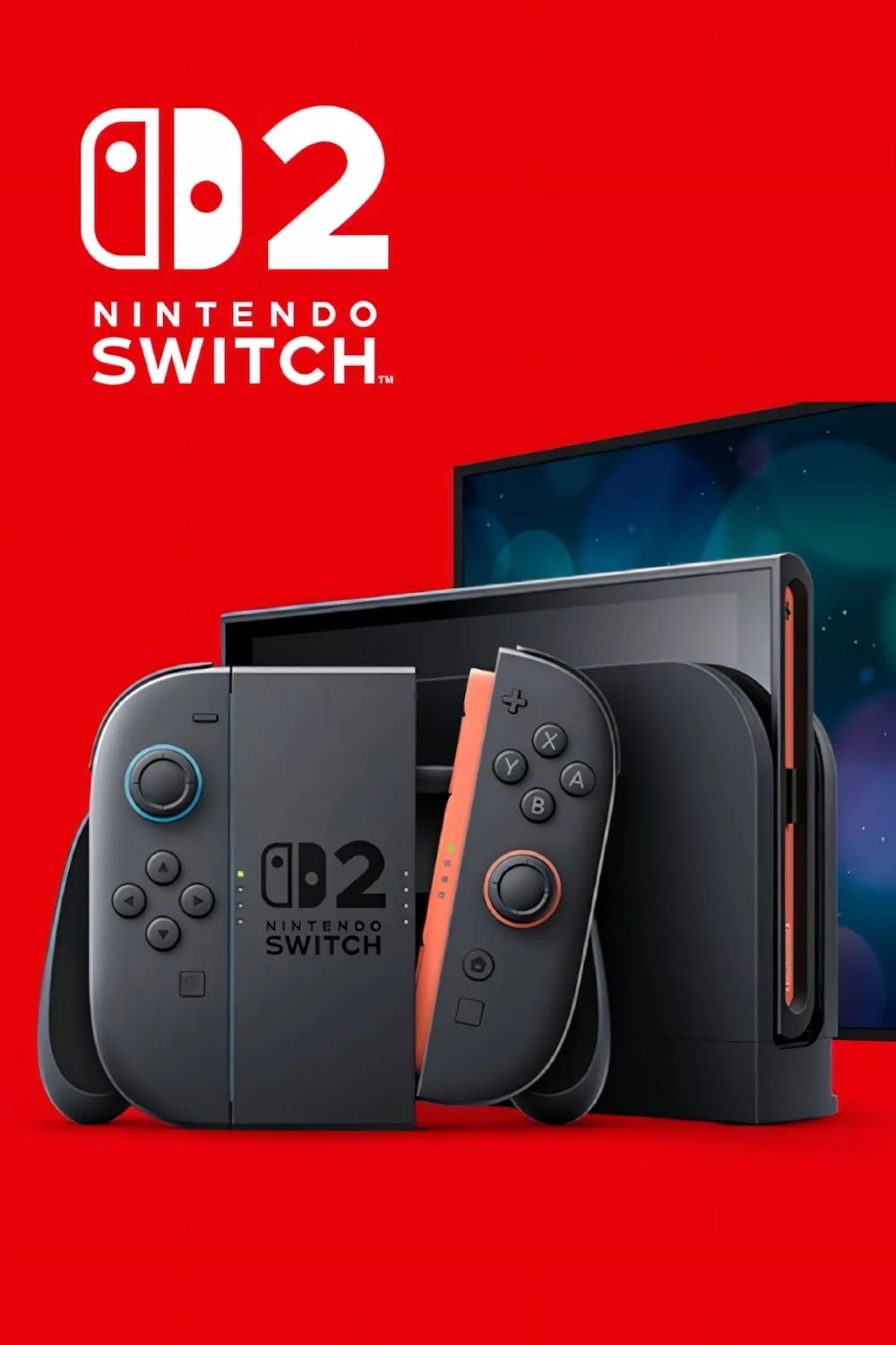 Nghệ thuật minh họa trừu tượng liên quan đến console Nintendo Switch 2
