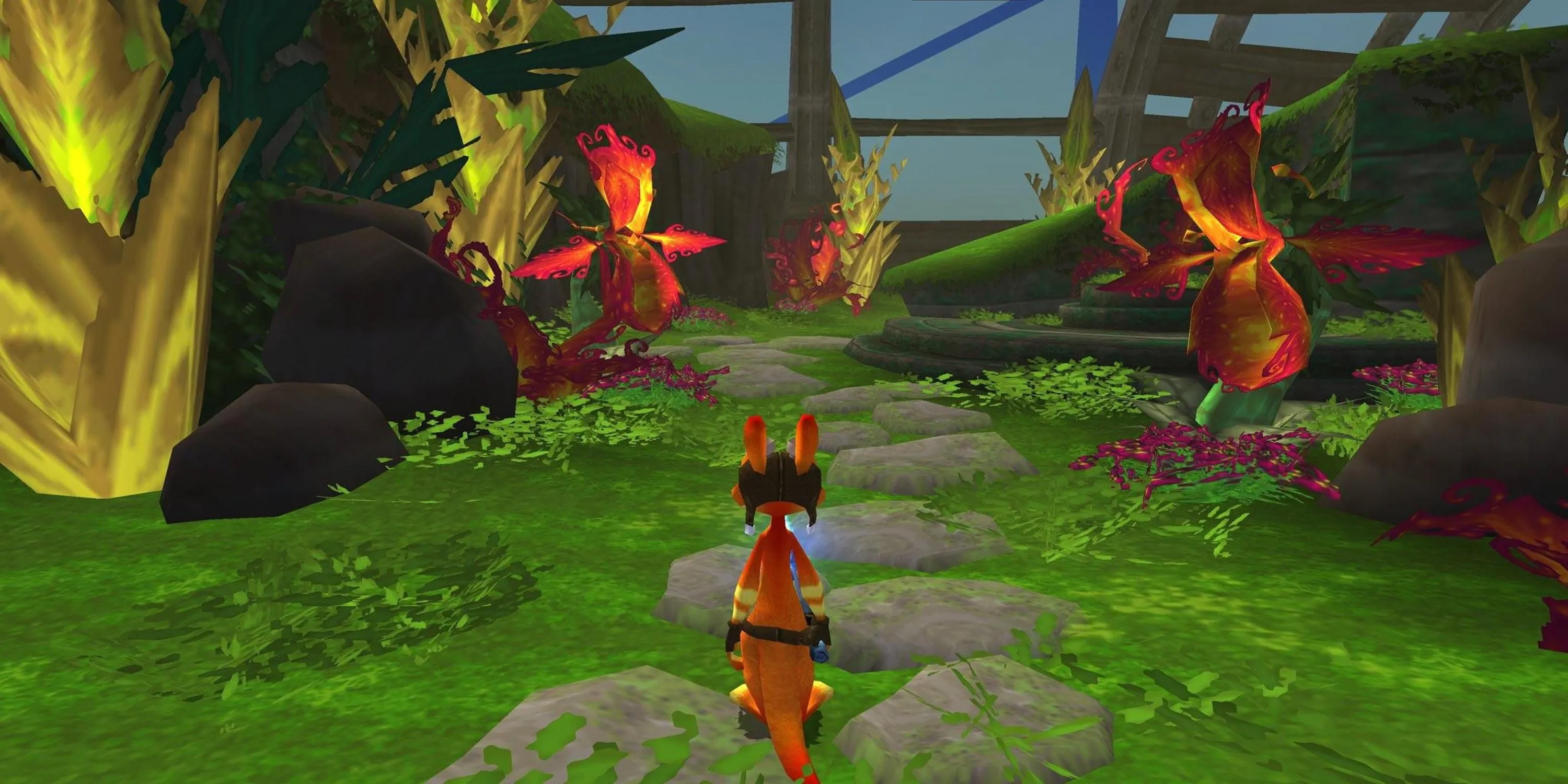 Nhân vật Daxter trong tựa game riêng cùng tên, minh họa đồ họa platformer chi tiết và hoạt ảnh mượt mà trên PSP.