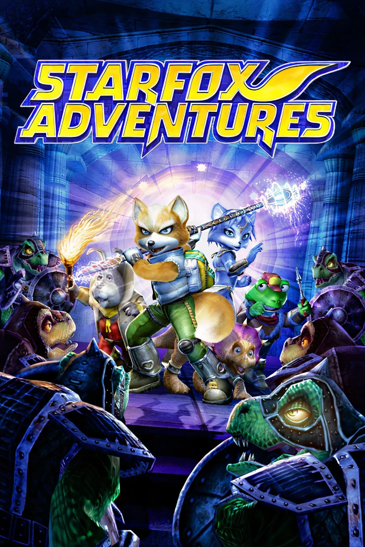Nhân vật Fox McCloud trong game Star Fox Adventures đang khám phá môi trường rừng rậm trên Dinosaur Planet