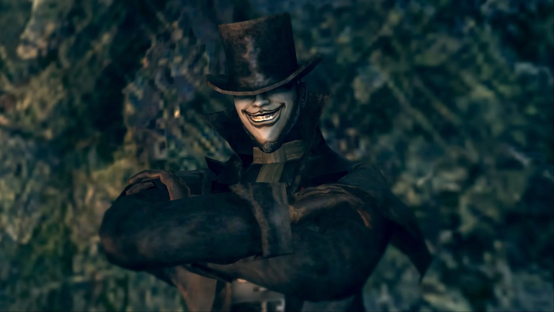 Nhân vật Marvelous Chester trong Dark Souls Remastered với phong cách gợi nhớ Bloodborne