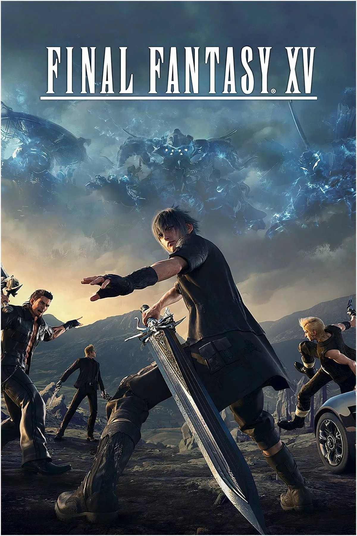 Nhân vật Noctis và nhóm bạn trong Final Fantasy XV đang cùng nhau di chuyển trên thế giới mở rộng lớn