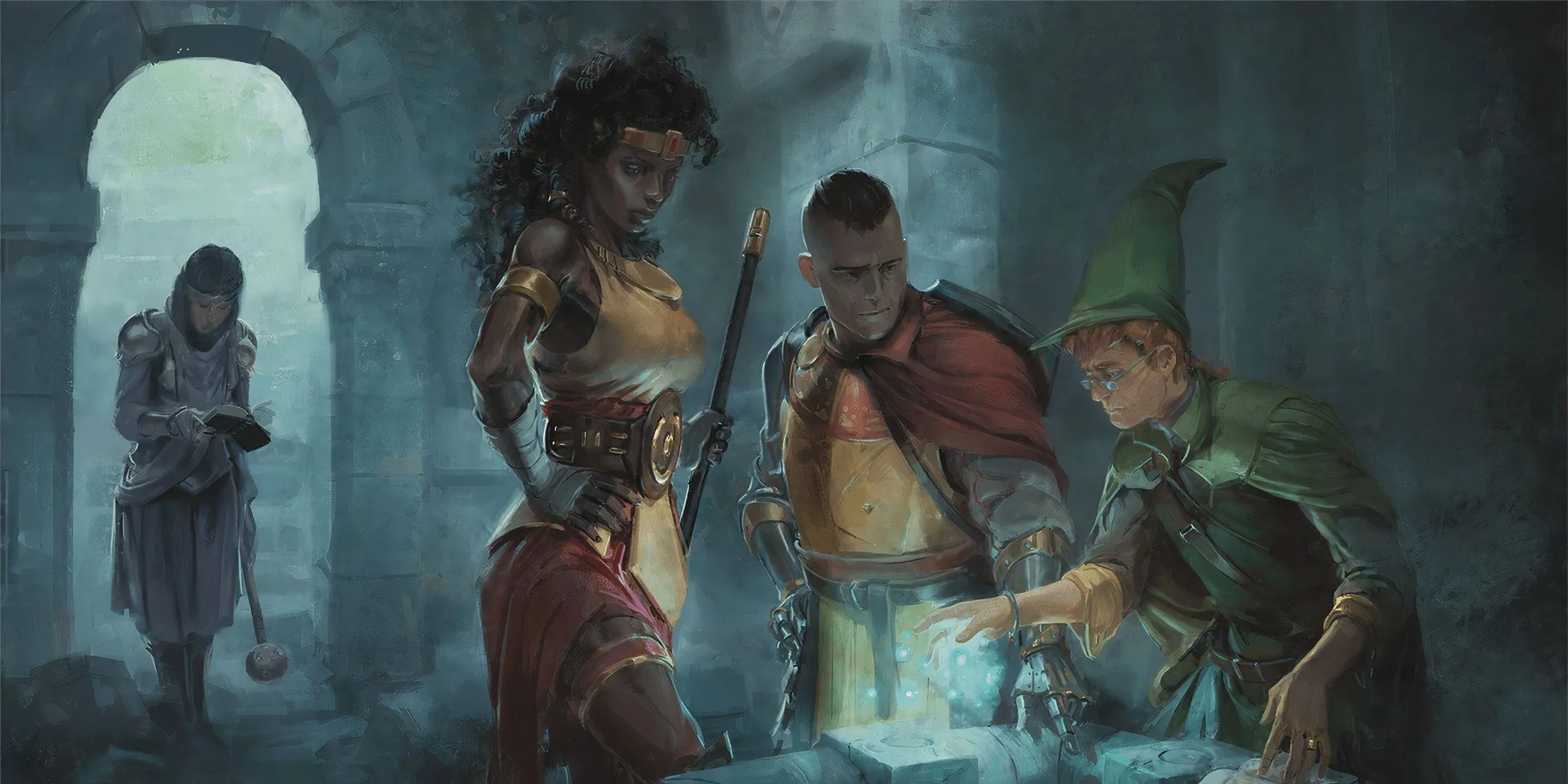 Nhóm phiêu lưu giải đố trong ngục tối Dungeons &amp; Dragons, hình ảnh gợi ý chiến dịch tìm kiếm