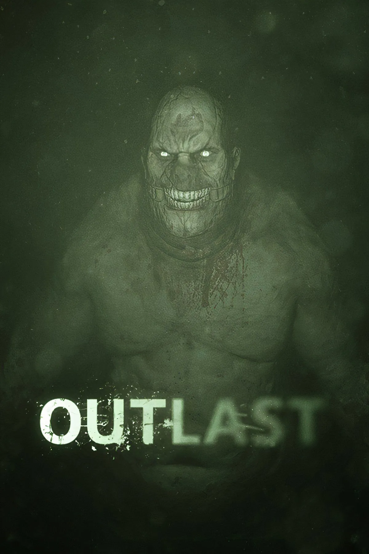 Outlast game cover art showing a dark, blood-splattered corridor.