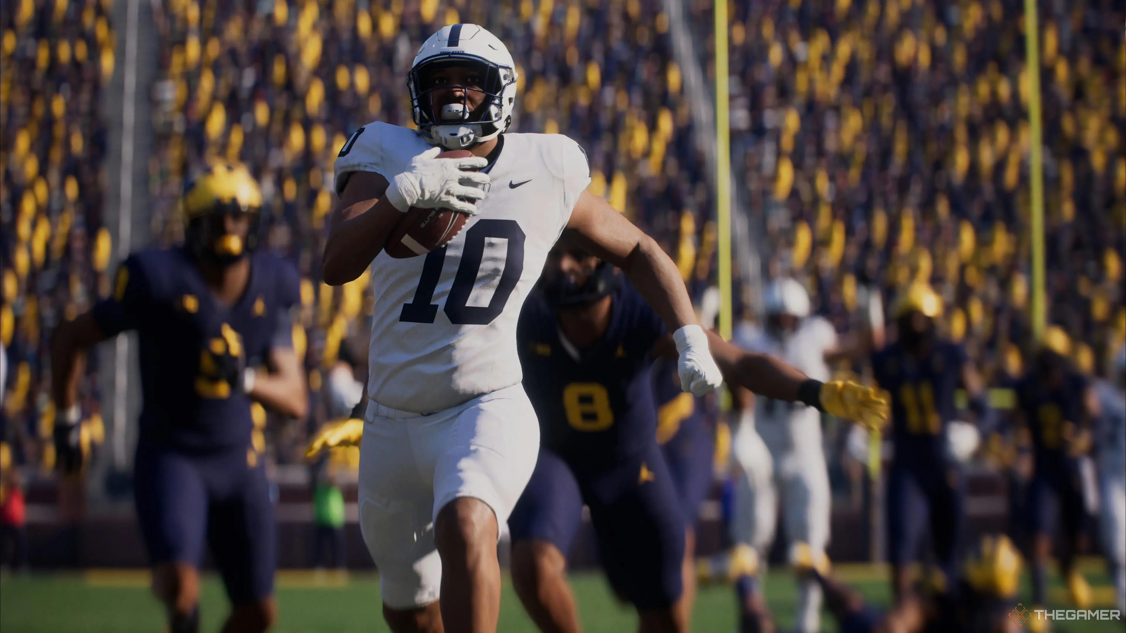 Pha chạy vượt thoát khỏi hậu vệ trong trận đấu College Football 26.