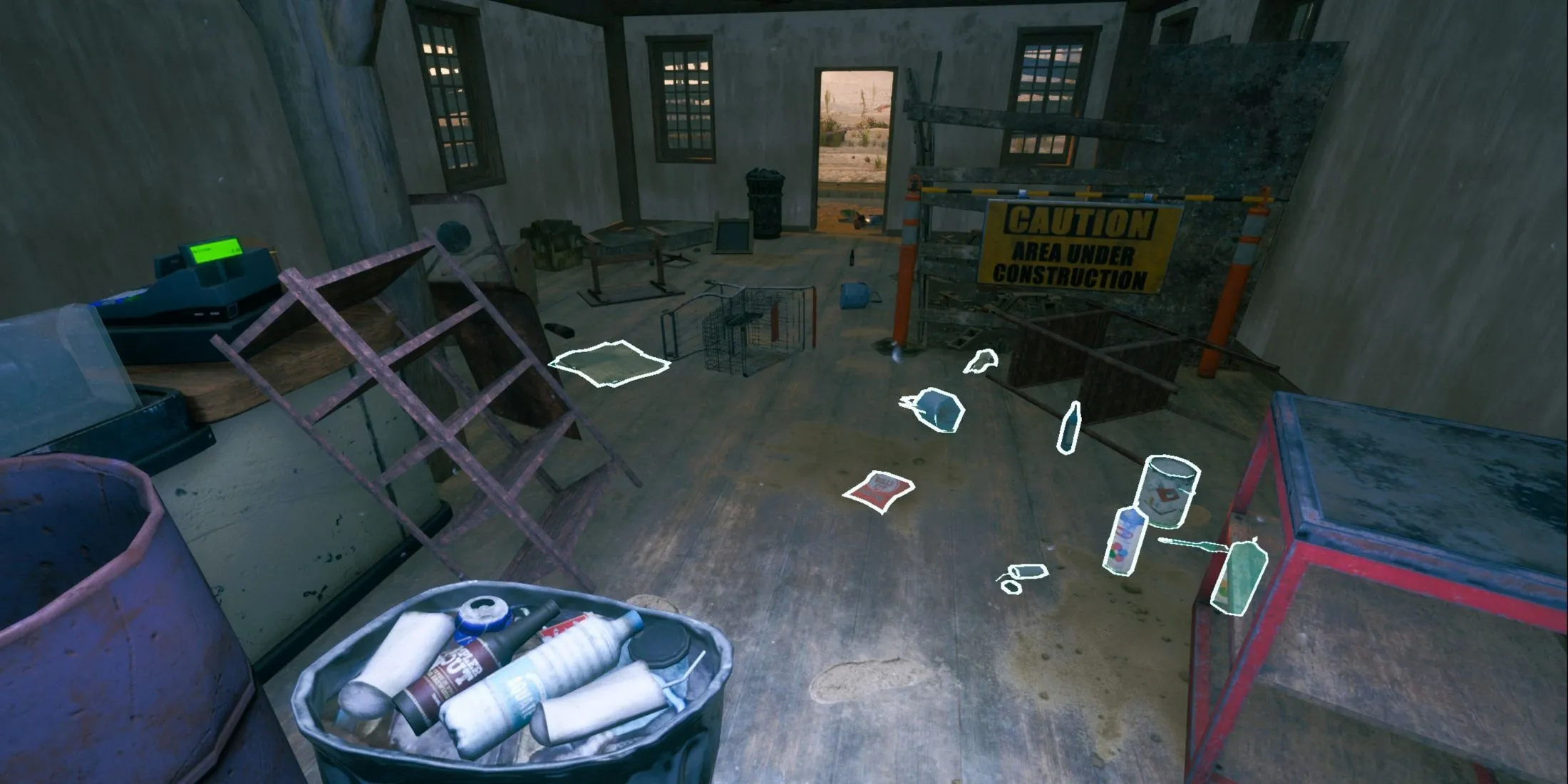 Sân trạm xăng Gas Station Simulator vào ban đêm, tăng thêm không khí rùng rợn cho chế độ zombie
