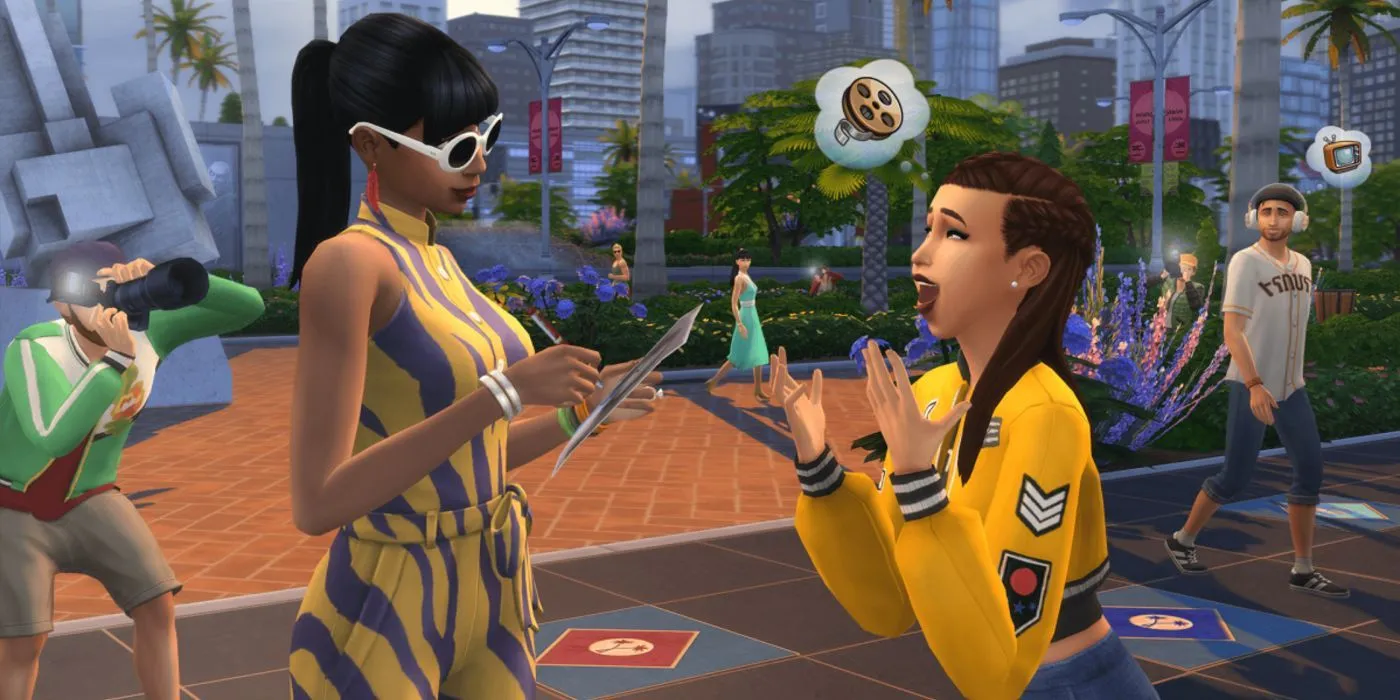 Sim gặp gỡ người nổi tiếng trong gói mở rộng Get Famous của The Sims 4