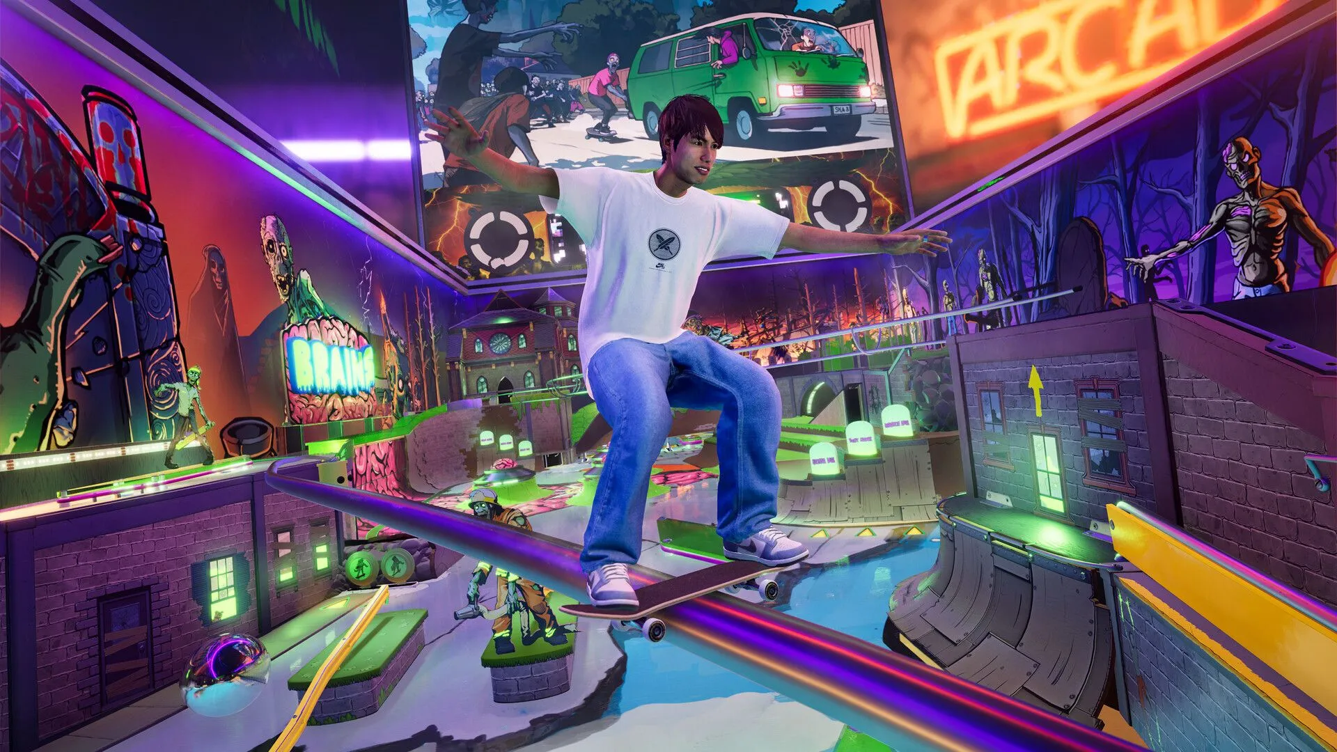 Tay trượt ván thực hiện cú trick ấn tượng trong Tony Hawk's Pro Skater 3 + 4, tựa game có biến động lớn trên bảng xếp hạng doanh số UK.