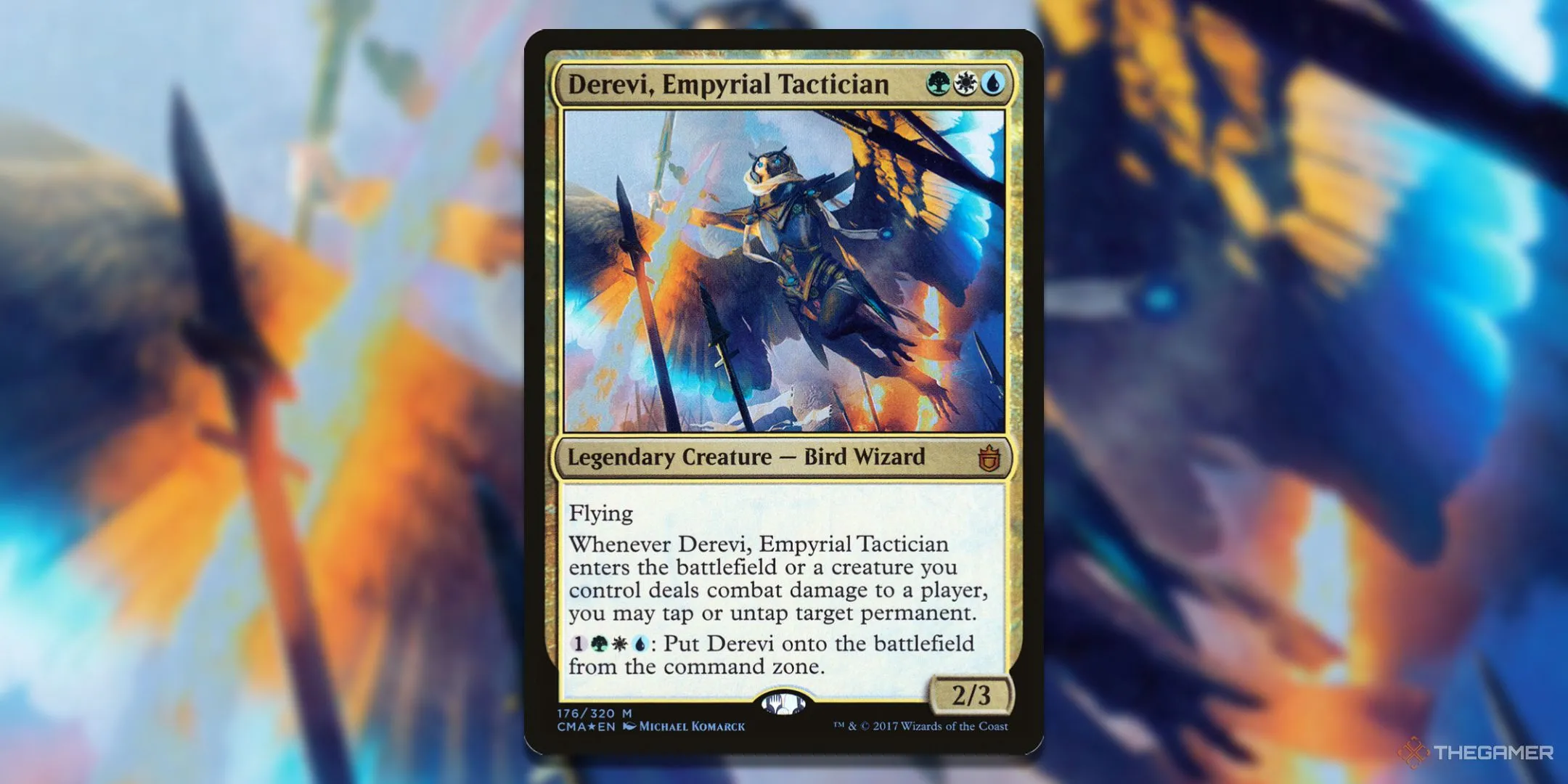 Thẻ bài Derevi, Empyrial Tactician trong Magic: The Gathering, một Commander chủ chốt của bộ bài Evasive Maneuvers.