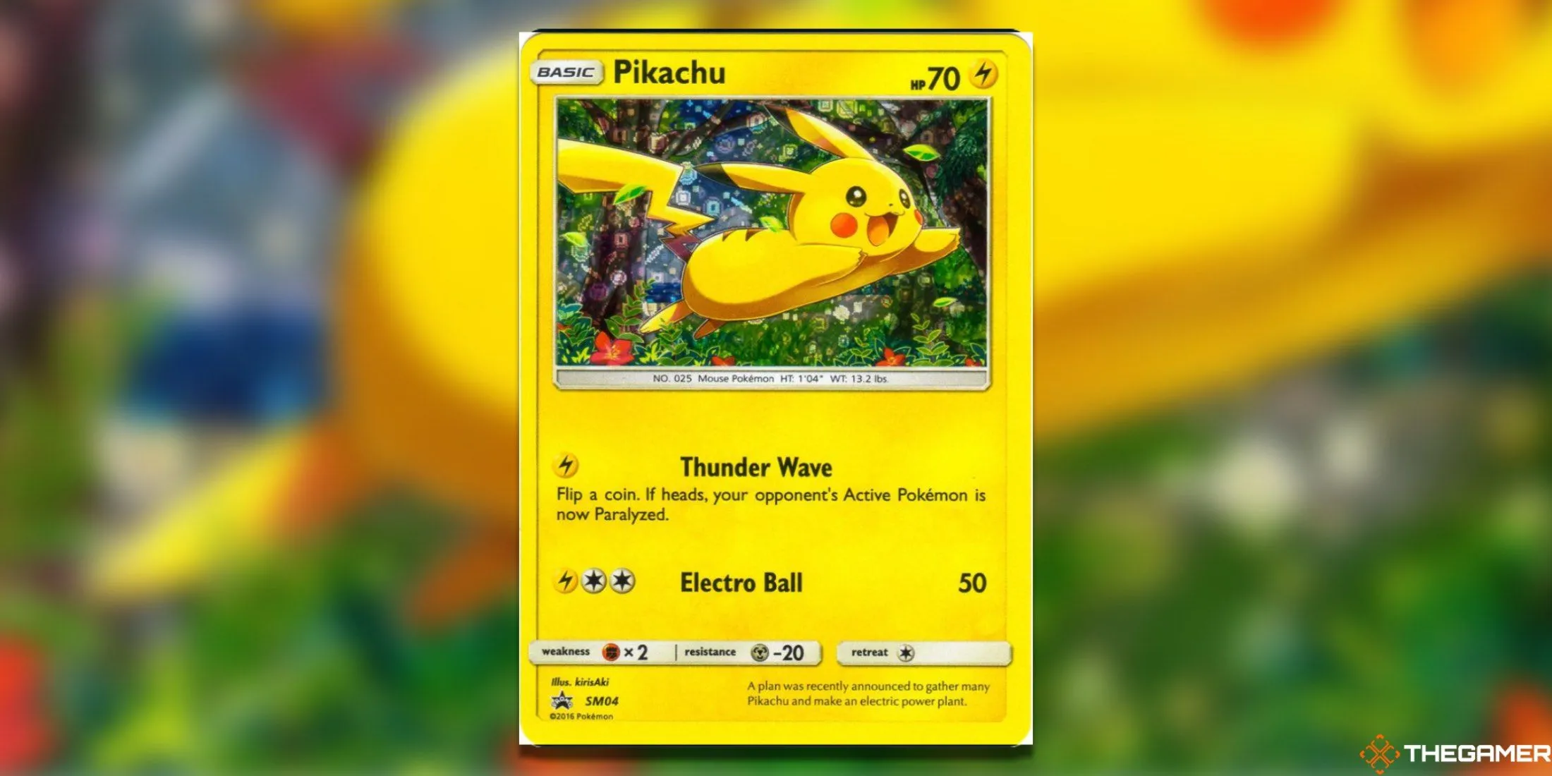 Thẻ bài Pikachu SM04 phiên bản General Mills của Pokemon TCG