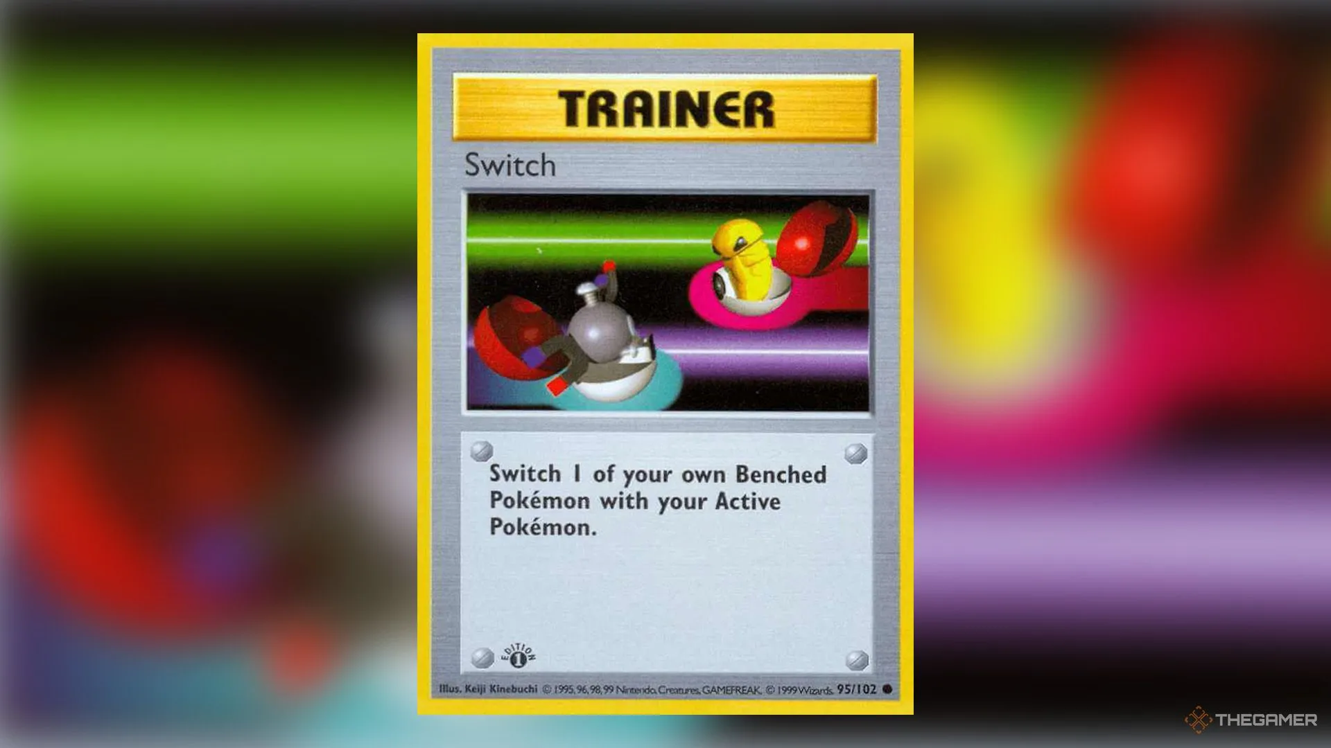 Thẻ bài Switch Trainer từ bộ Base Set của Pokemon TCG