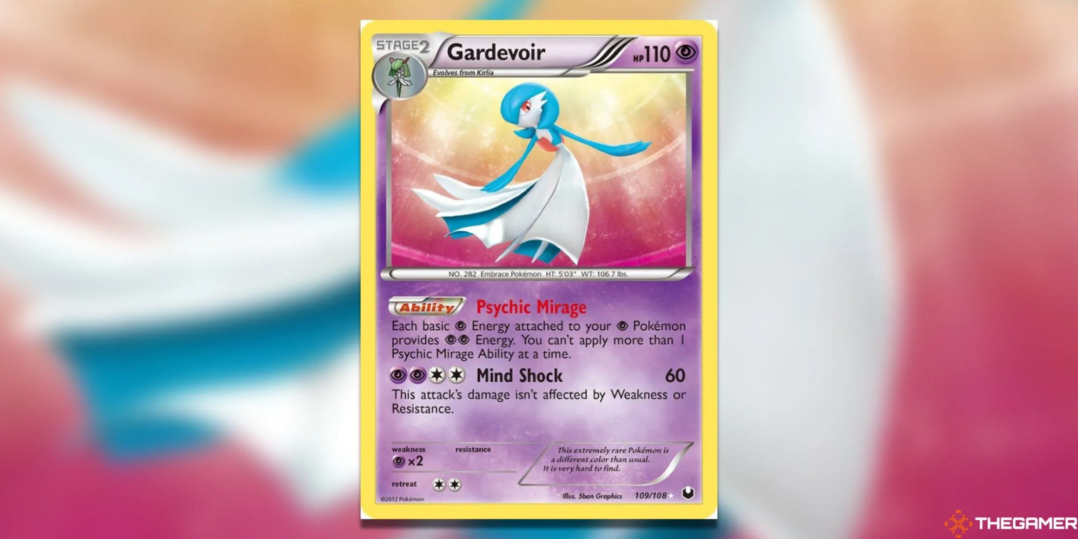 Thẻ Gardevoir Secret Rare từ set Dark Explorers trong Pokemon TCG