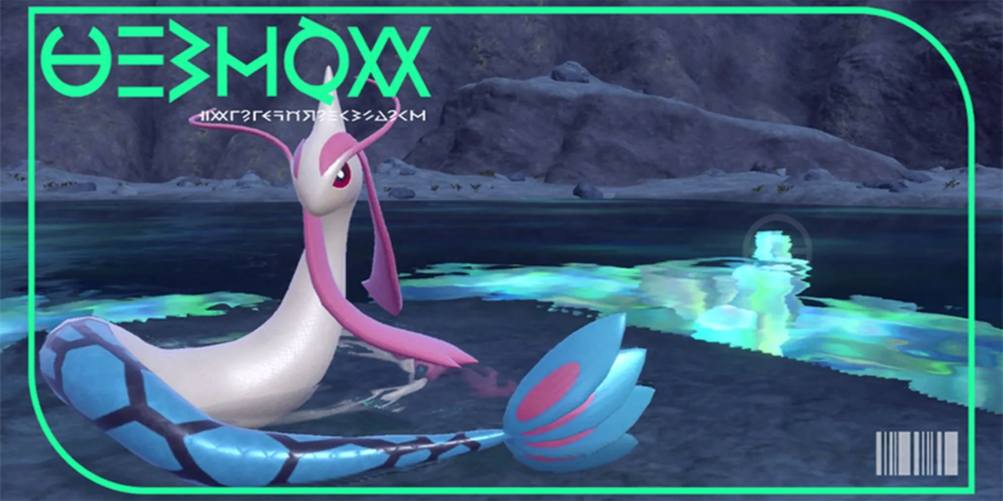 Trang Pokedex của Pokemon Milotic với hình ảnh đặc trưng