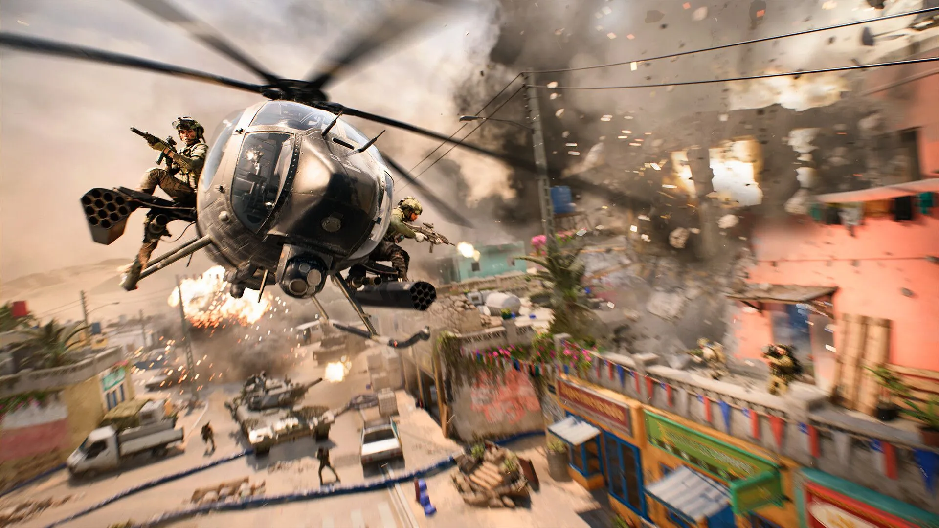 Xe tăng chiến đấu trong môi trường tương lai của Battlefield 2042, gợi ý về kịch bản đối đầu zombie