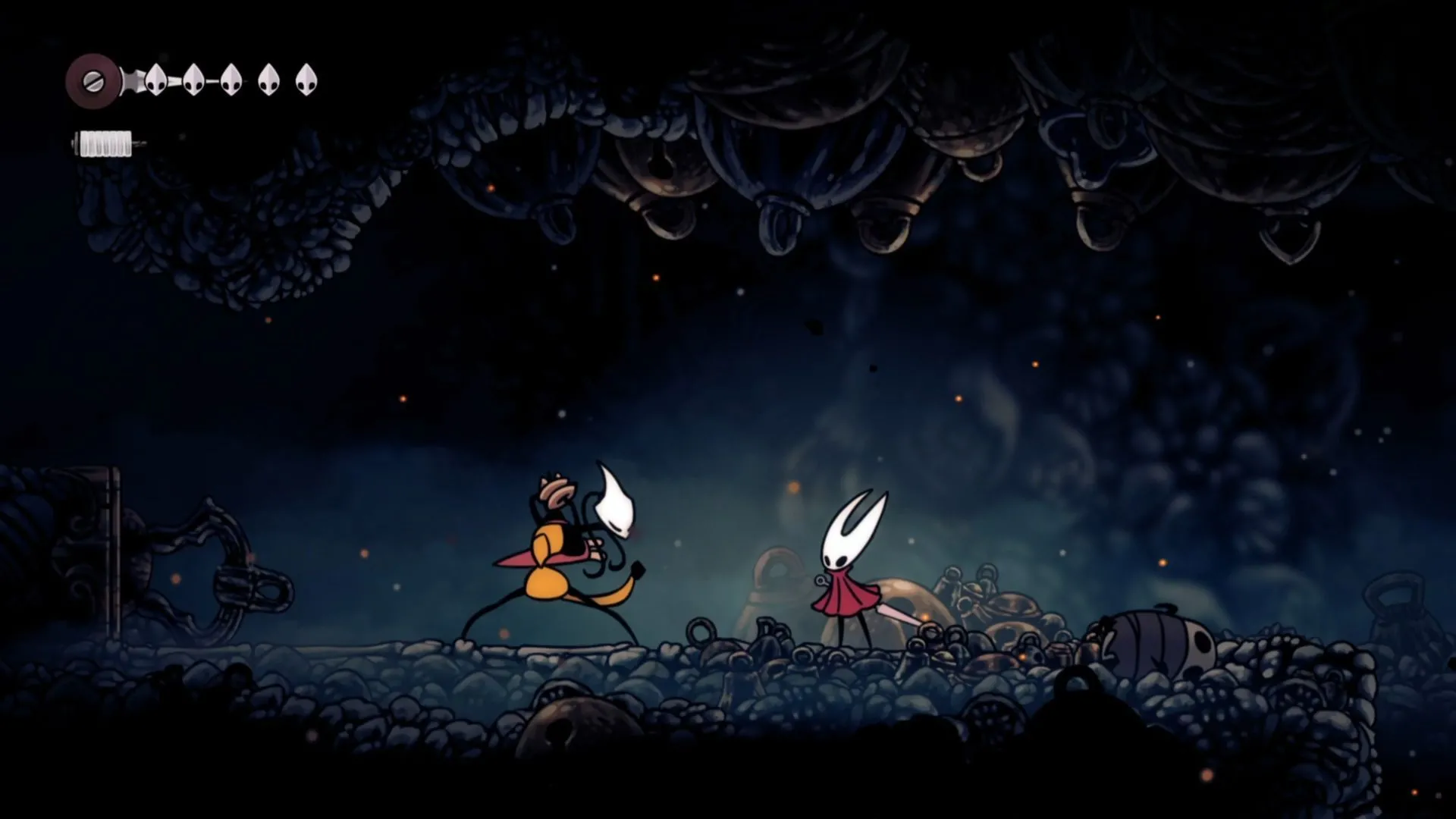 Boss Shakra sử dụng vòng tấn công trong Hollow Knight Silksong