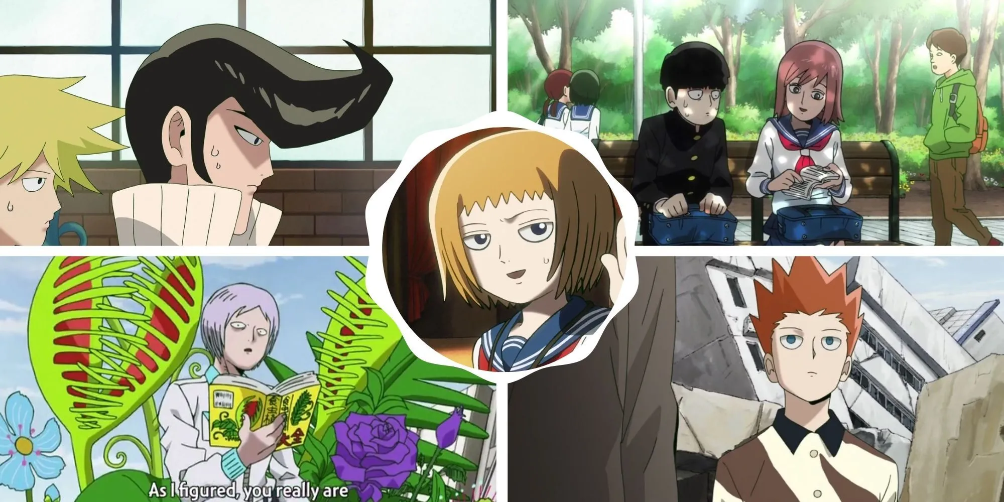 Các nhân vật phụ đáng chú ý trong Mob Psycho 100, đóng góp vào chiều sâu câu chuyện và sự phát triển cảm xúc của Mob.