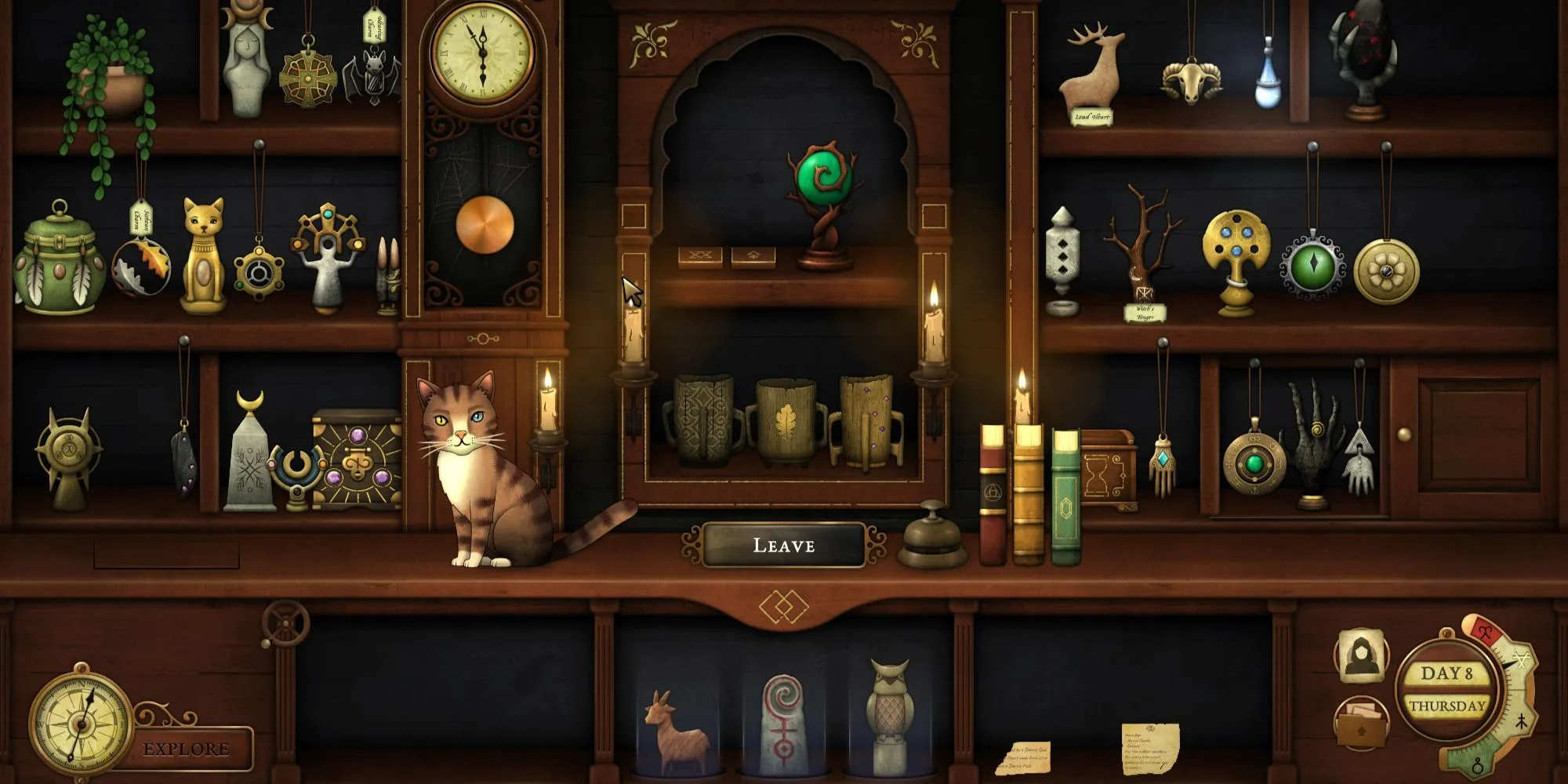 Câu đố ba bệ đá trong Strange Antiquities được hoàn thành với Selenic Totem đặt đúng vị trí