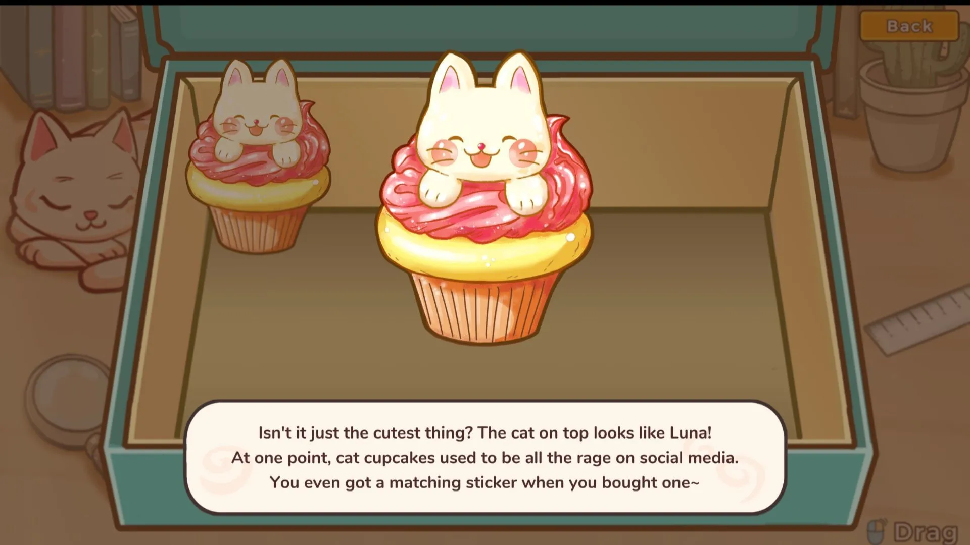 Chiếc cupcake bí mật đầu tiên trong Little Problems, đại diện cho các nhiệm vụ phụ hấp dẫn