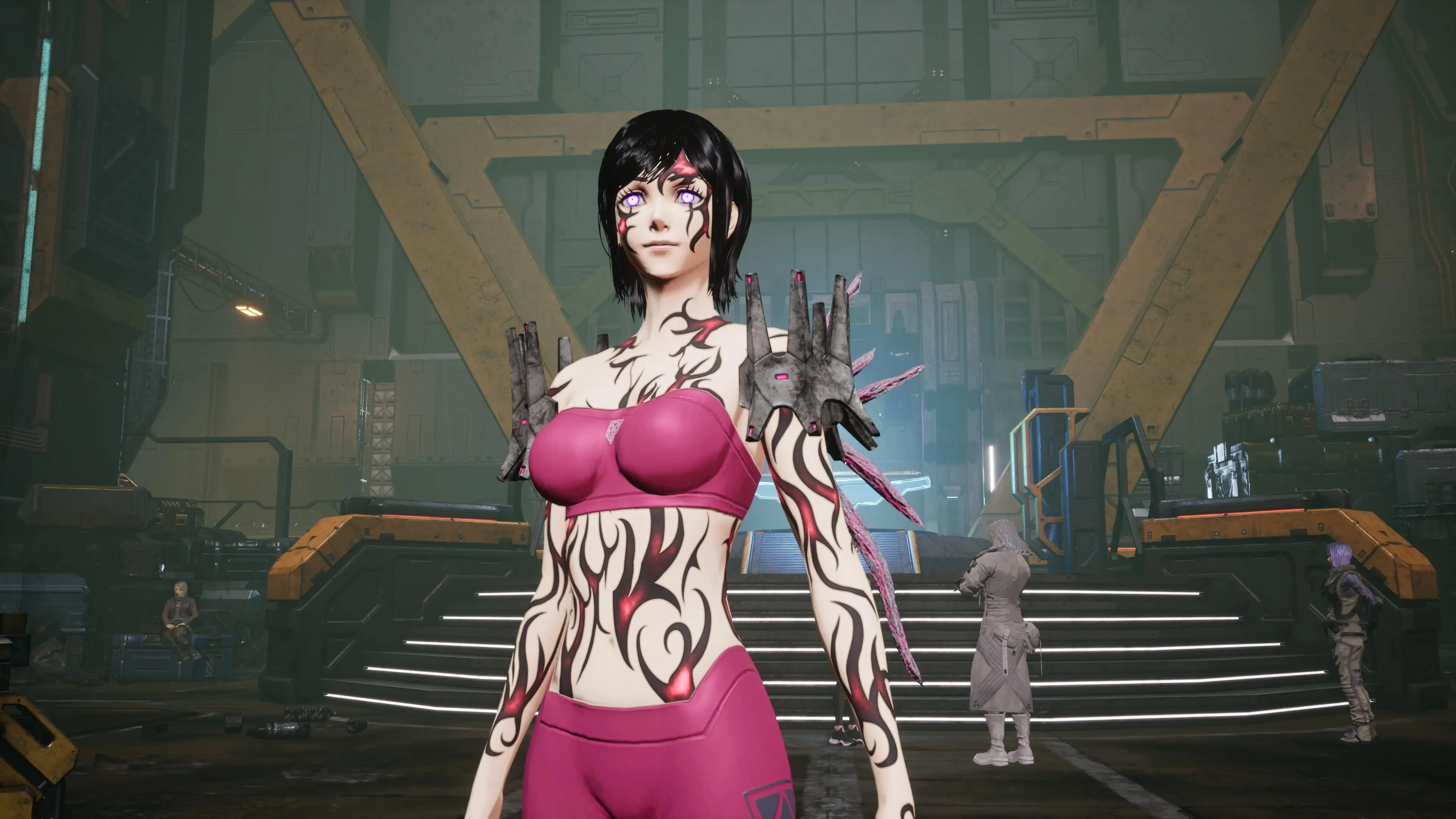 Giao diện nhân vật Outer đã biến đổi do ảnh hưởng của hệ thống Factors trong Daemon X Machina Titanic Scion, thể hiện sự đột phá về tùy biến gen và ngoại hình.