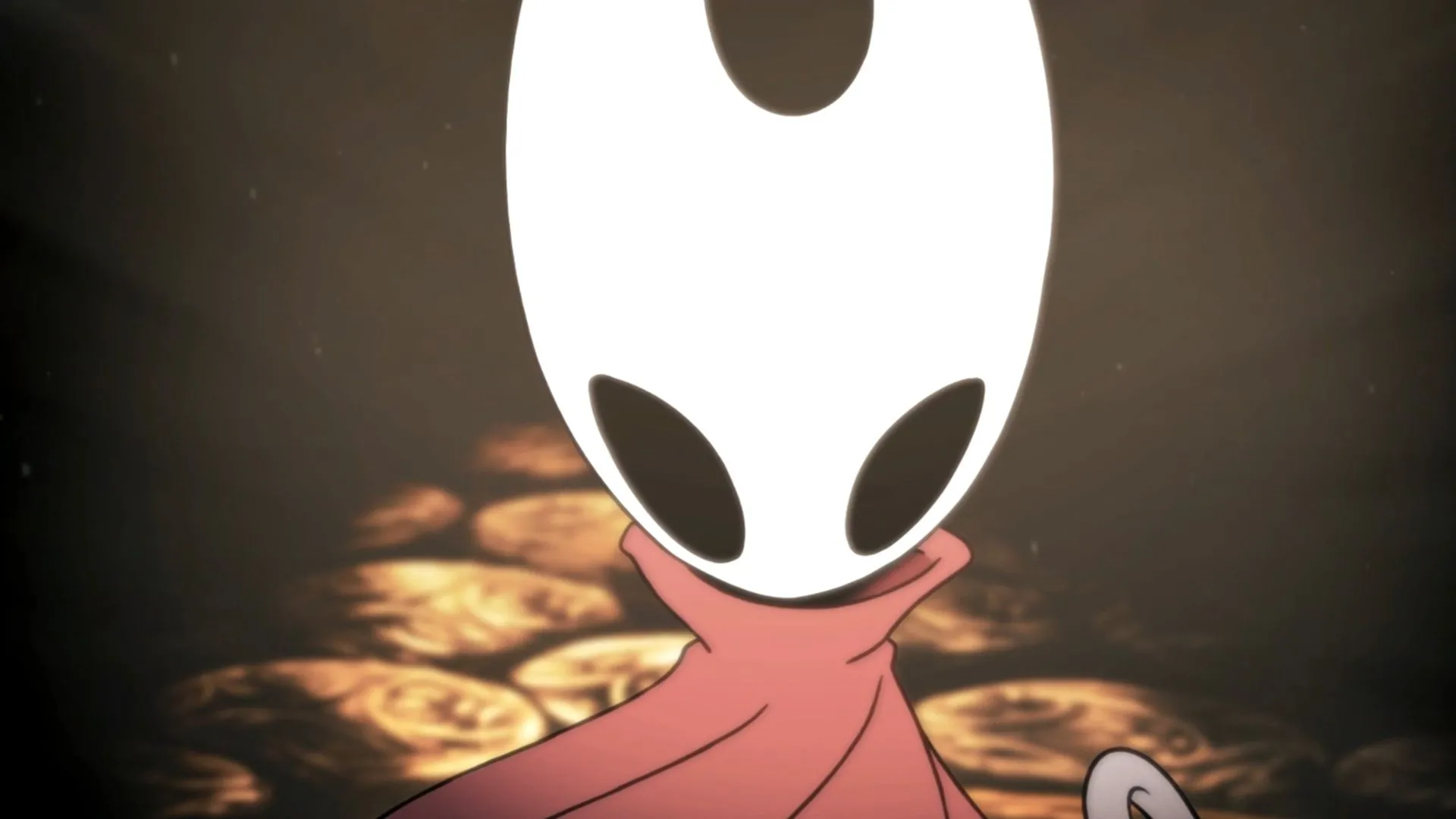 Hornet trong một phân cảnh cắt cảnh cận mặt, thể hiện chi tiết đồ họa nhân vật trong Hollow Knight Silksong